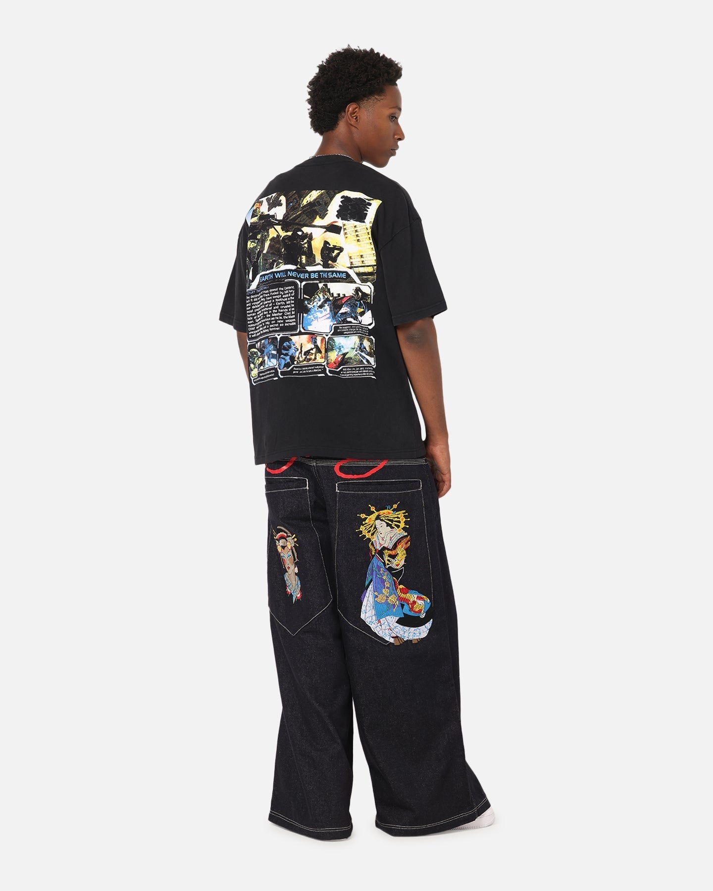 73Studio X Halo Halo 2 Disc Vintage T-Shirt Off Black