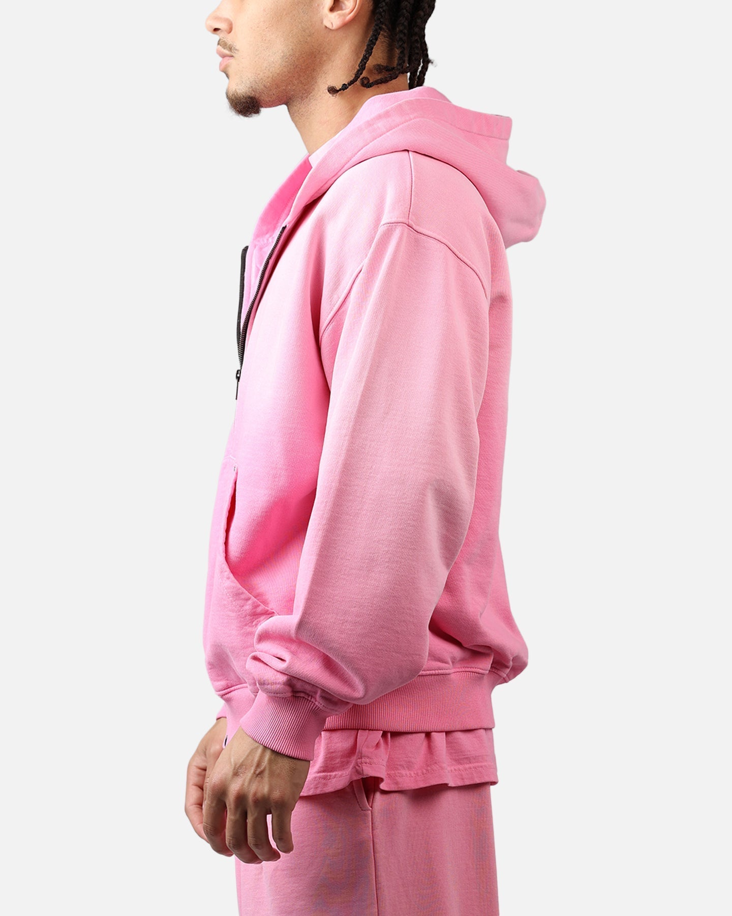American Thrift Zip Hoodie Washed Pink