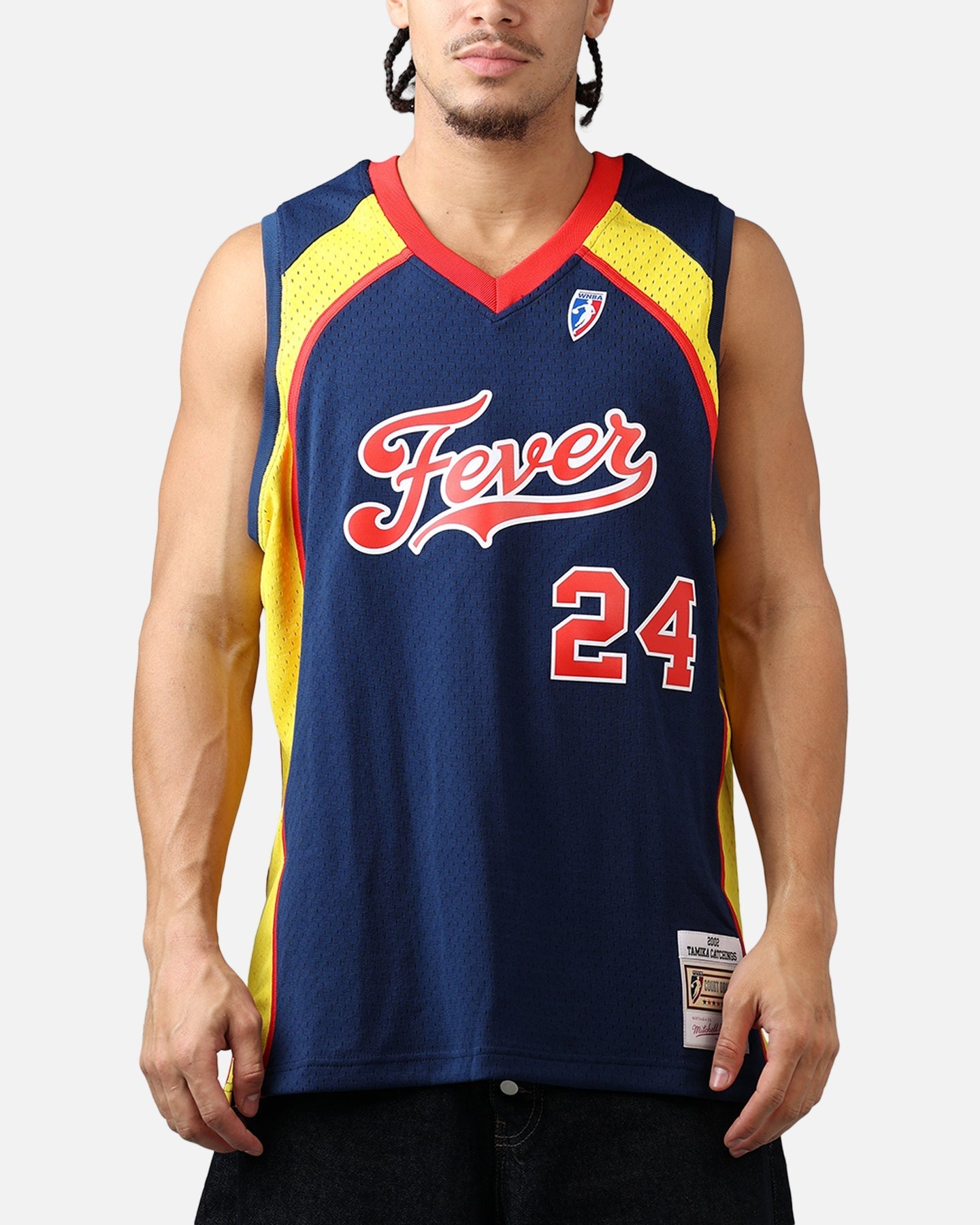 Mitchell & Ness Indiana Fever Tamika Catchings #24 '02 Road Swingman Jersey Blue