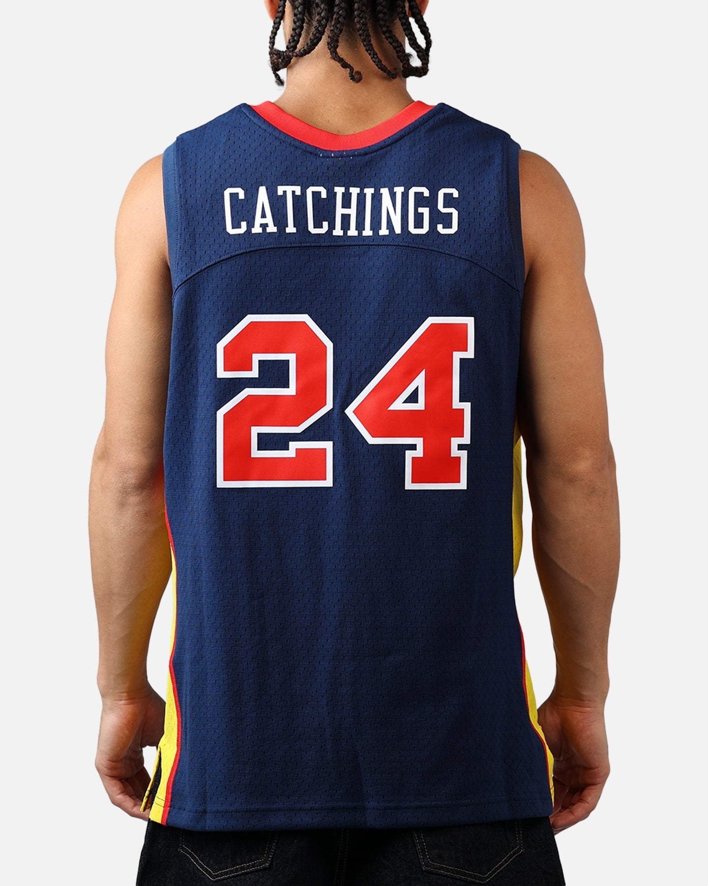 Mitchell & Ness Indiana Fever Tamika Catchings #24 '02 Road Swingman Jersey Blue