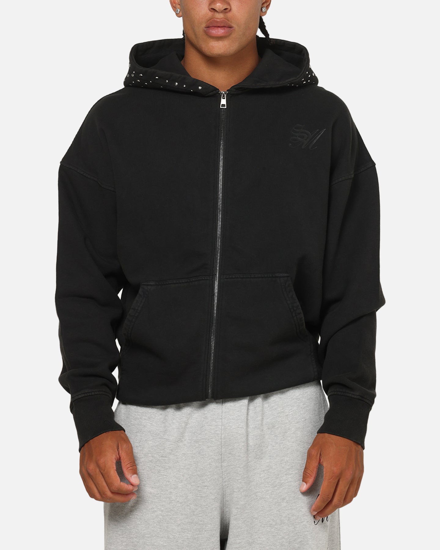 Saint Morta Divine Riot Zip Hoodie Black Wash