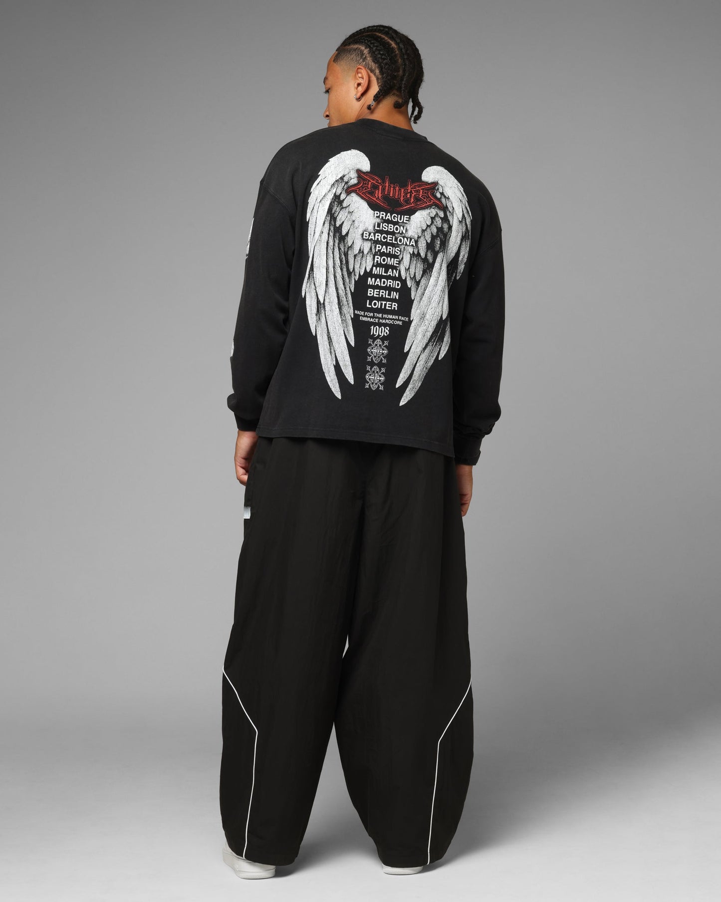 Loiter Dove Vintage Long Sleeve T-Shirt Black