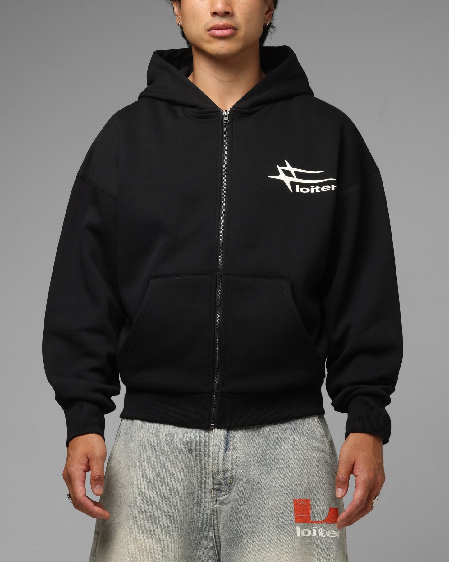 Loiter Ultra Hybrid Zip Hoodie Black/Camo