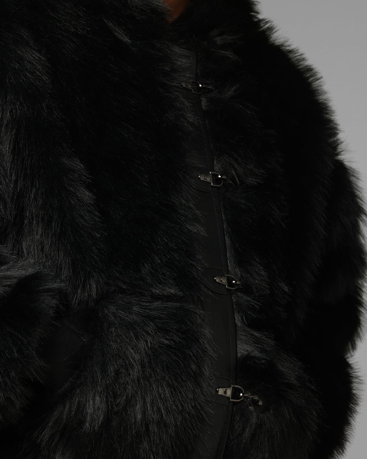 Loiter Eastern Bloc Fur Jacket Black