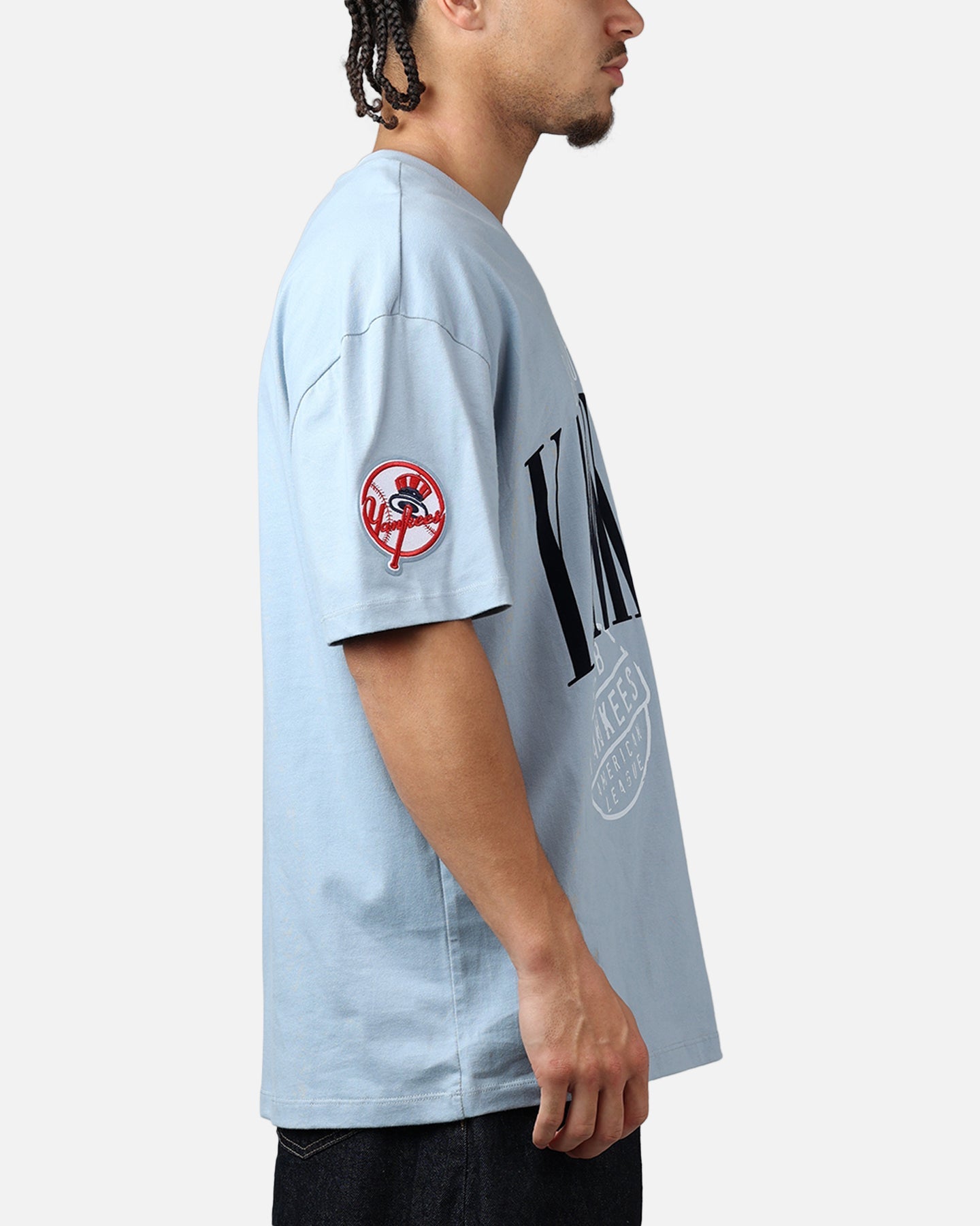 Pro Standard New York Yankees Stamped T-Shirt Light Blue