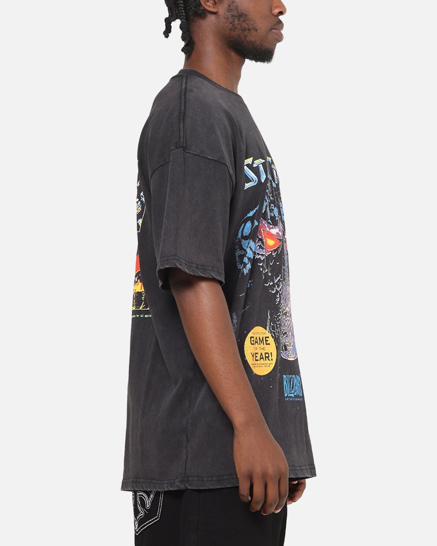 73Studio X Starcraft Vintage T-Shirt Off Black