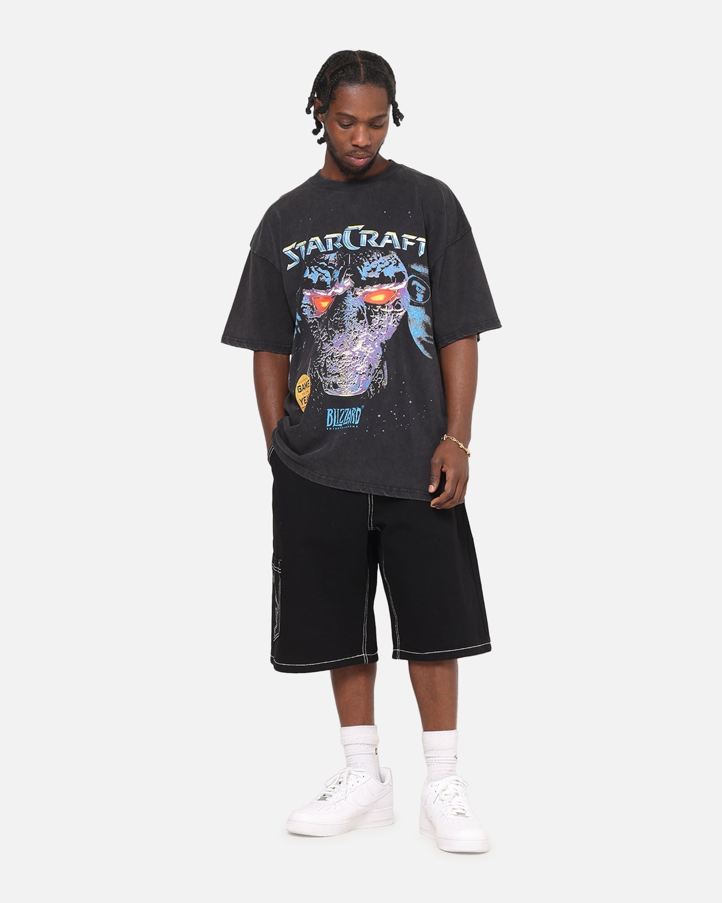 73Studio X Starcraft Vintage T-Shirt Off Black