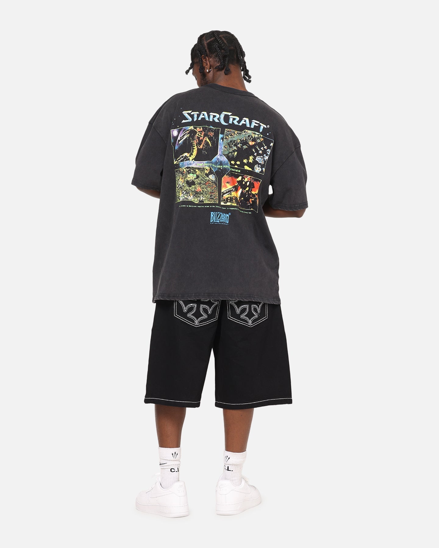 73Studio X Starcraft Vintage T-Shirt Off Black