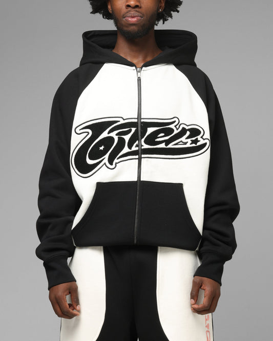 Loiter Jet Stream Zip Hoodie Black/White