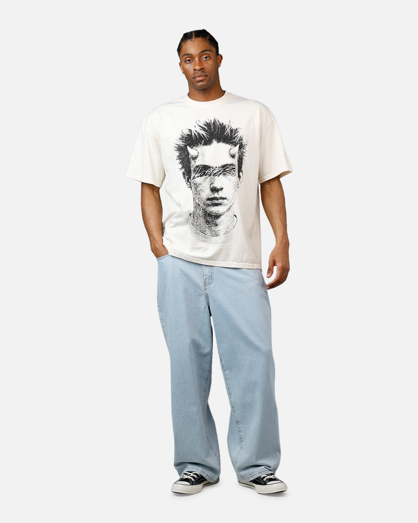 Loiter Born Again T-Shirt Off White