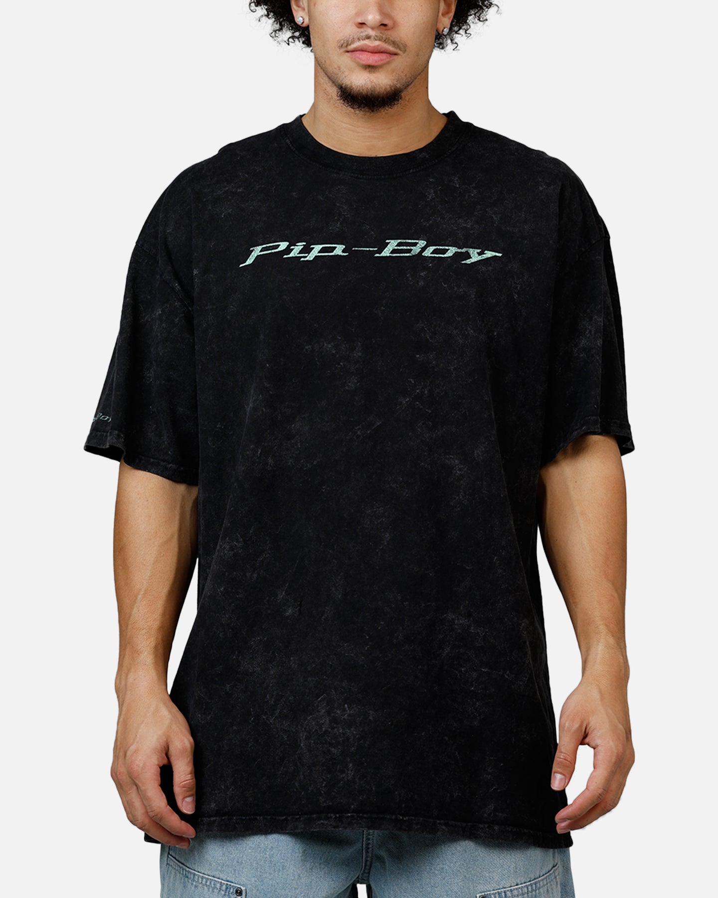 73Studio X Fallout Pipboy T-Shirt Black Acidwash