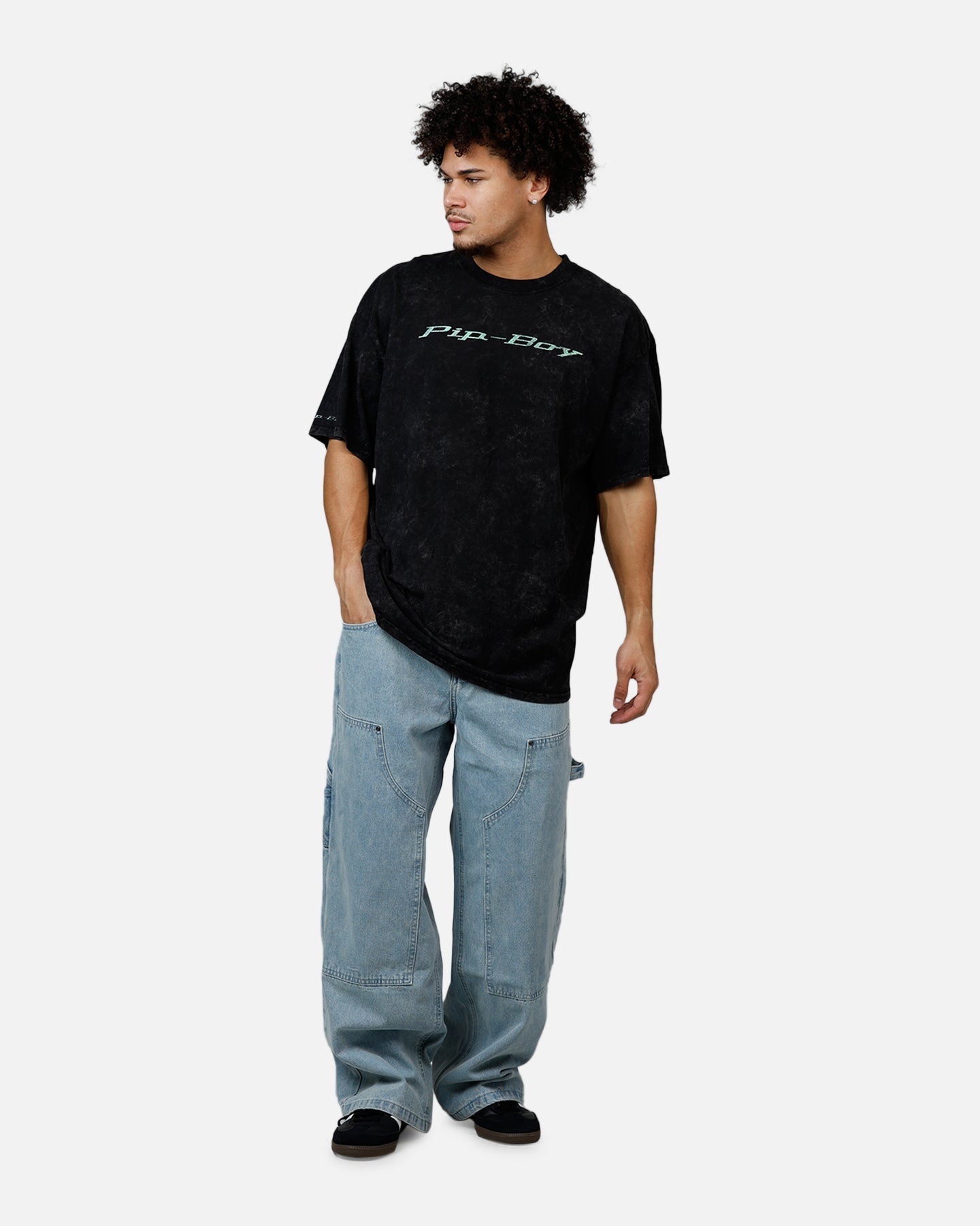 73Studio X Fallout Pipboy T-Shirt Black Acidwash