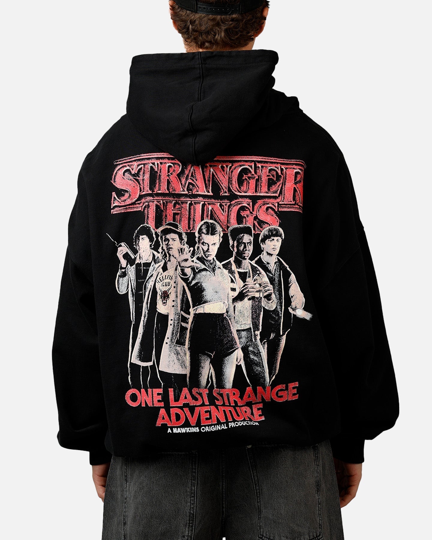 73Studio X Stranger Things Hawkins Heroes Hoodie Black