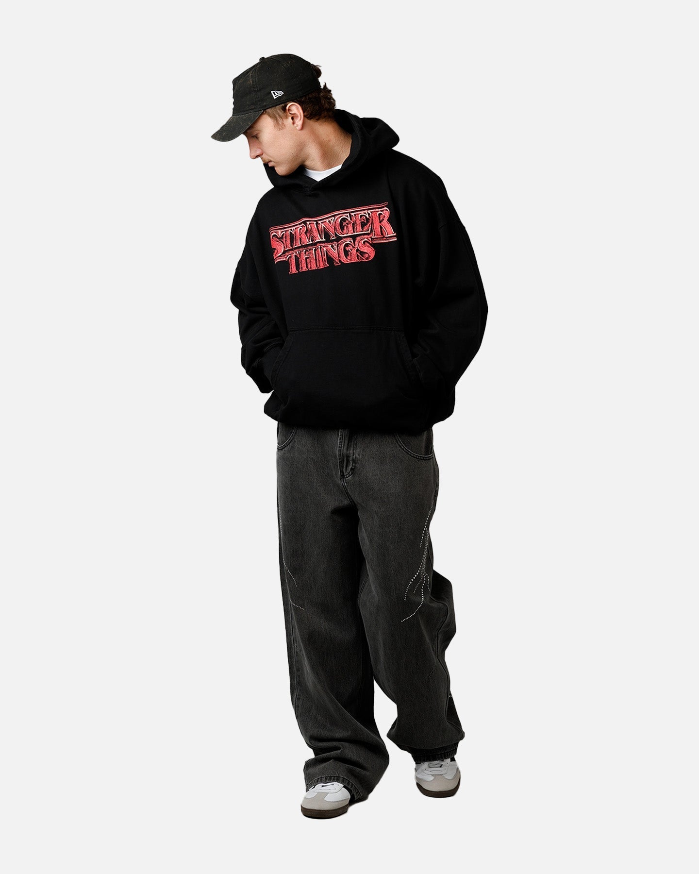 73Studio X Stranger Things Hawkins Heroes Hoodie Black