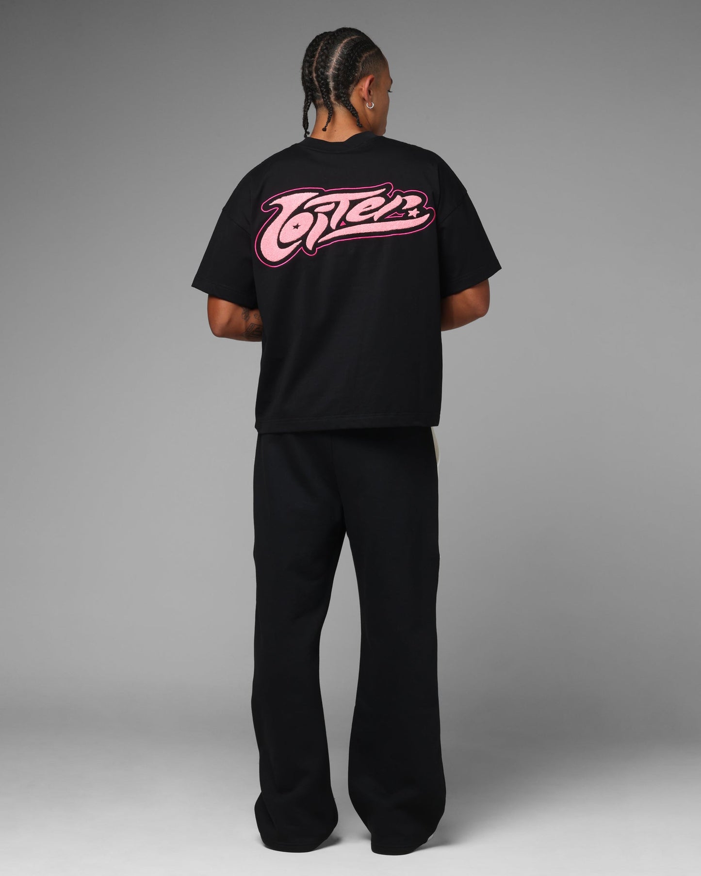 Loiter Jet Stream Chenille T-Shirt Black