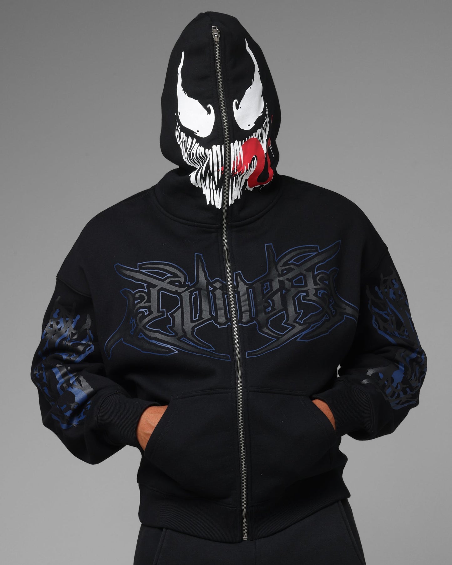 Loiter Marvel Venom Zip Through Hoodie Black