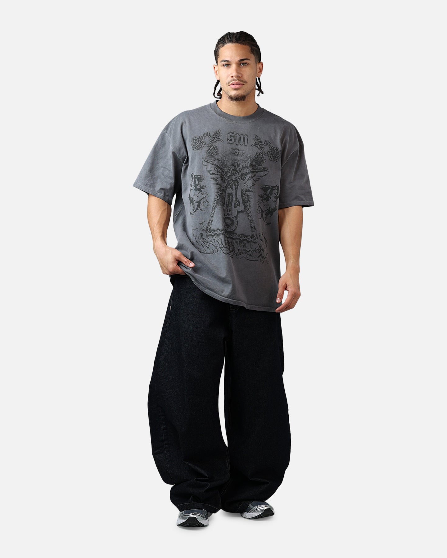 Saint Morta Holy Ghost T-Shirt Washed Charcoal