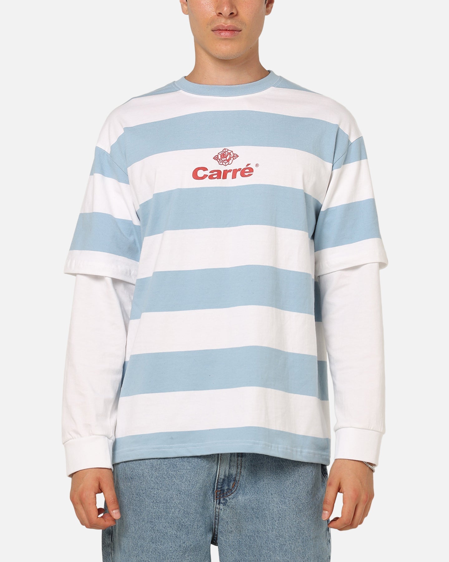 Carre Club Stripe Long Sleeve T-Shirt Blue Stripe