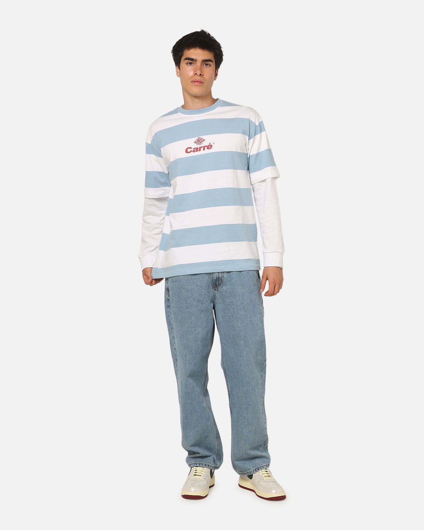 Carre Club Stripe Long Sleeve T-Shirt Blue Stripe
