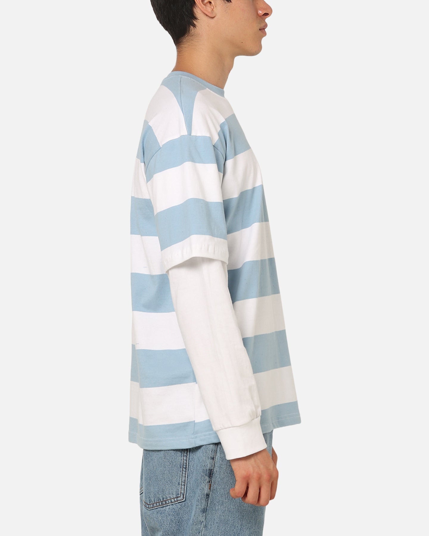 Carre Club Stripe Long Sleeve T-Shirt Blue Stripe