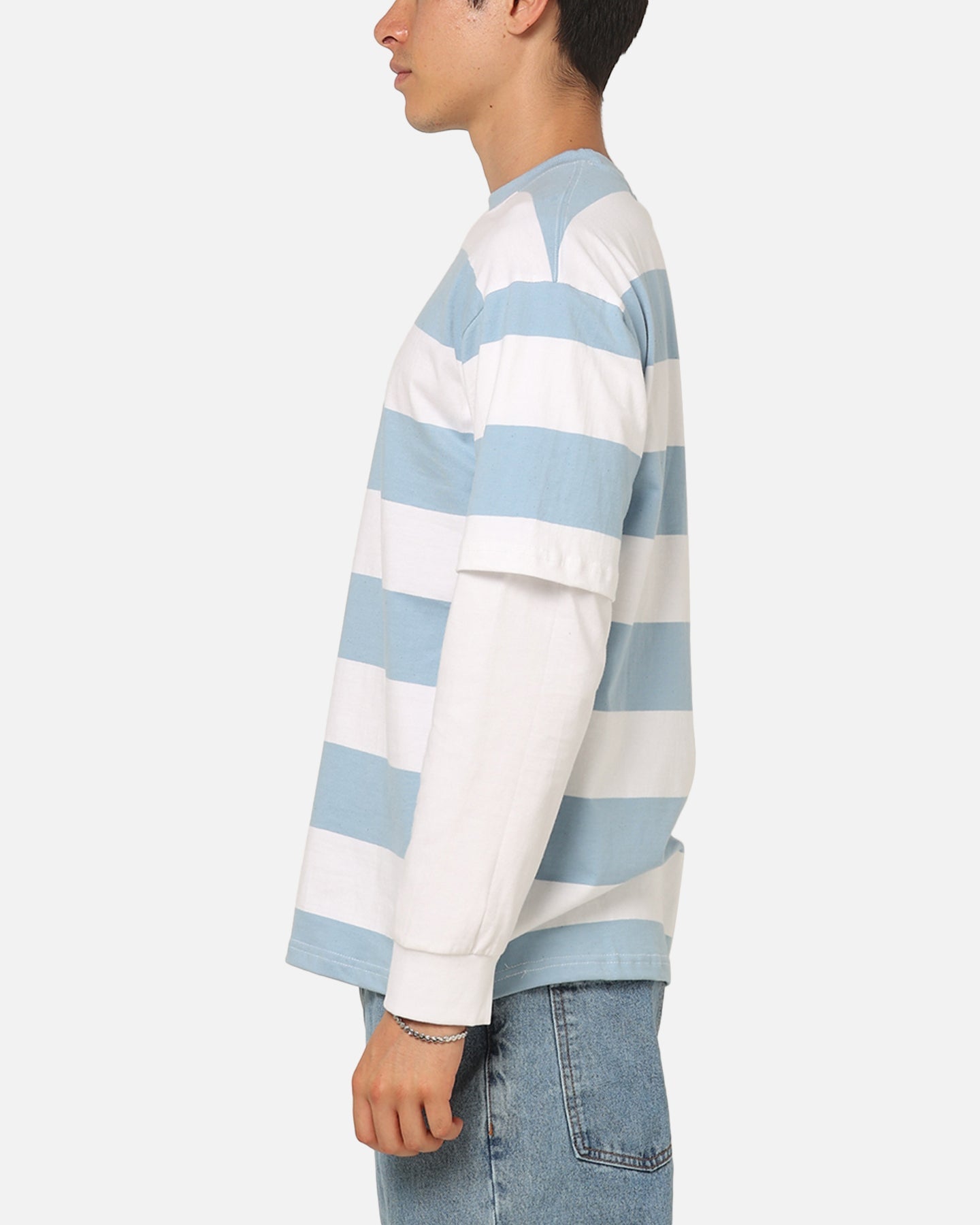 Carre Club Stripe Long Sleeve T-Shirt Blue Stripe
