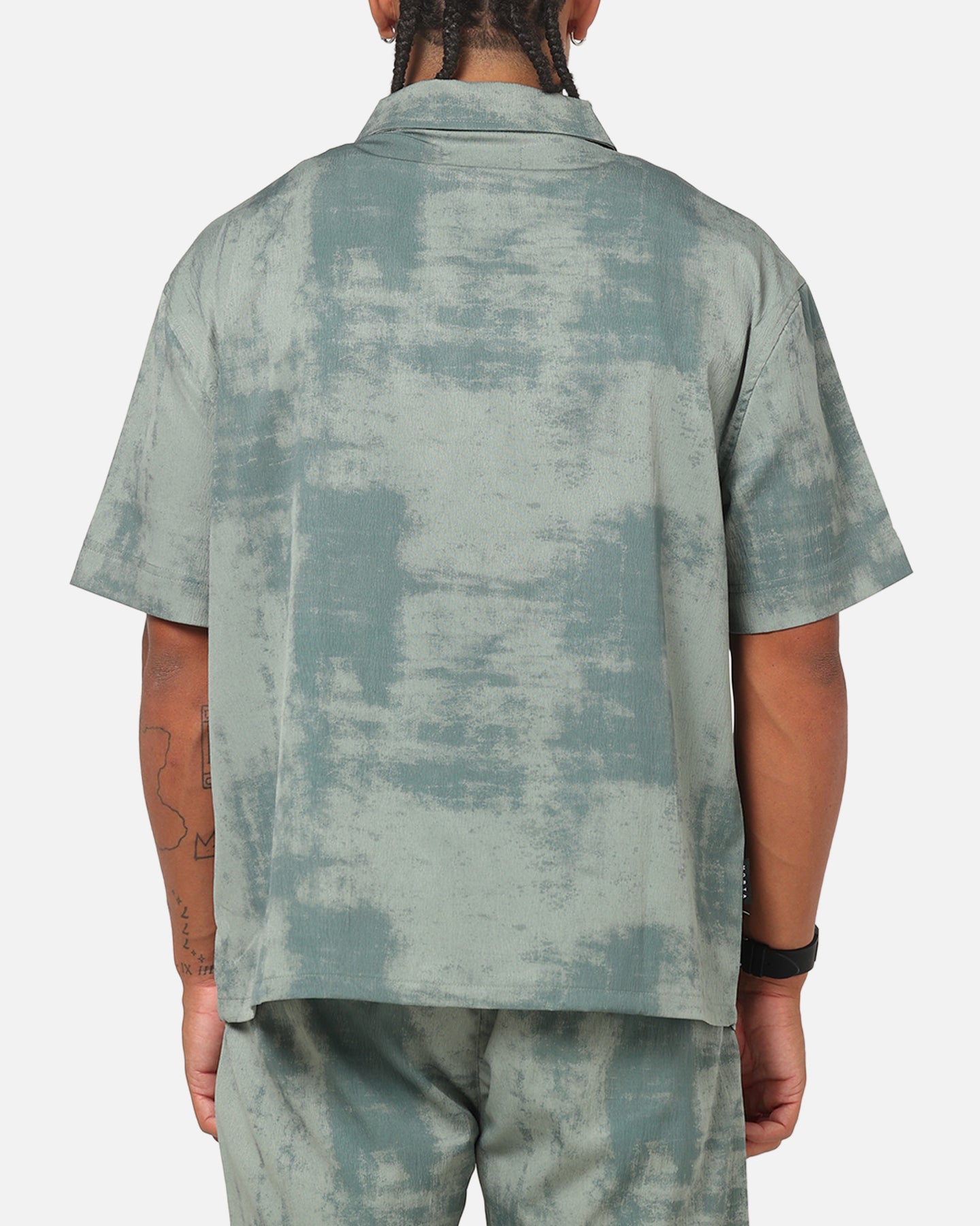 Saint Morta Solis Textured Button Up Shirt Petrol Green