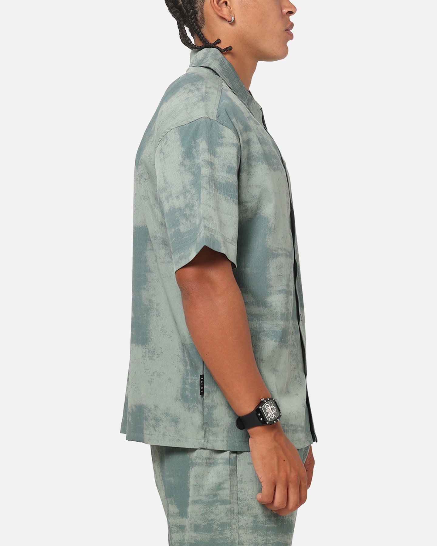 Saint Morta Solis Textured Button Up Shirt Petrol Green