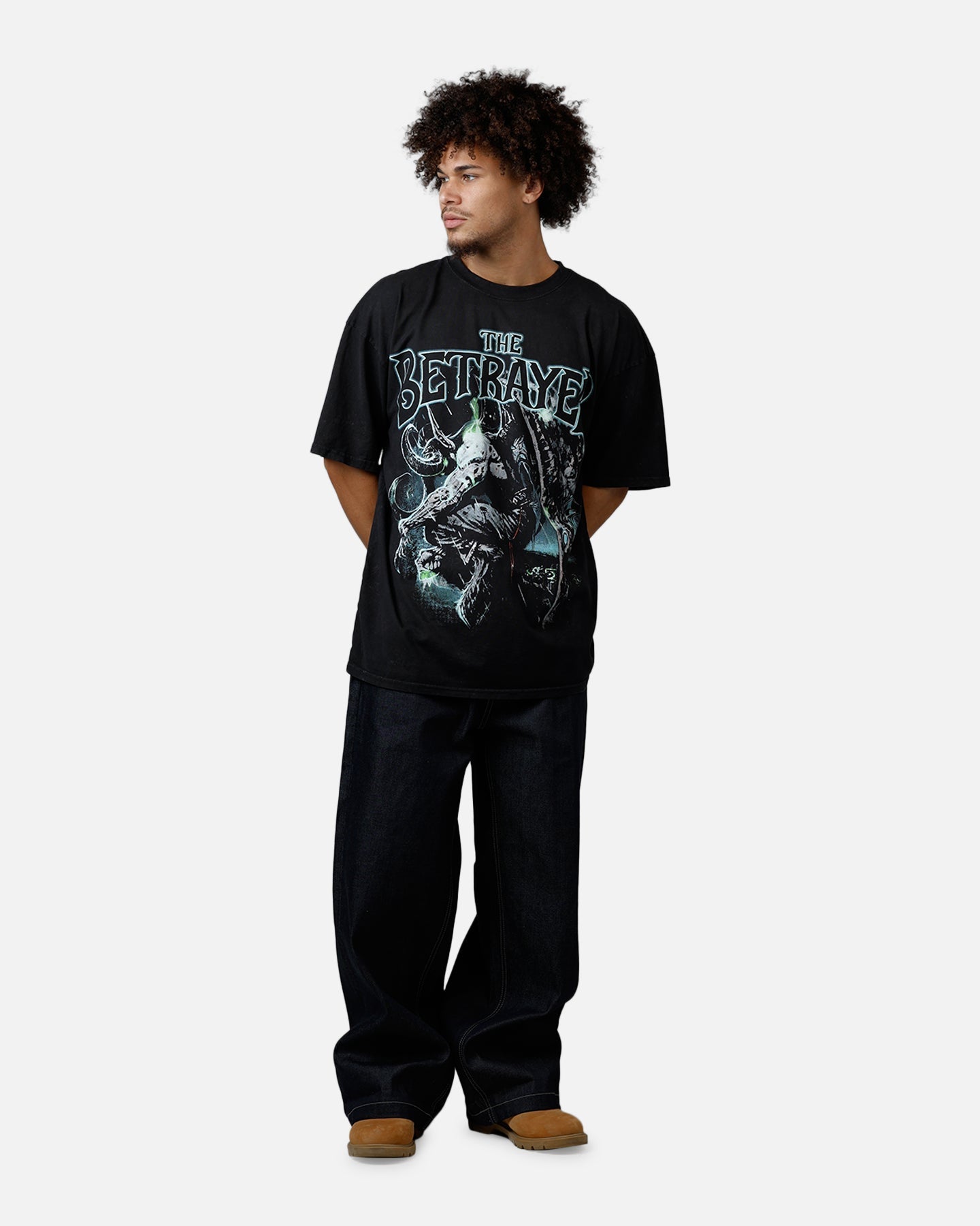 73Studio X Warcraft The Betrayer T-Shirt Black Acidwash