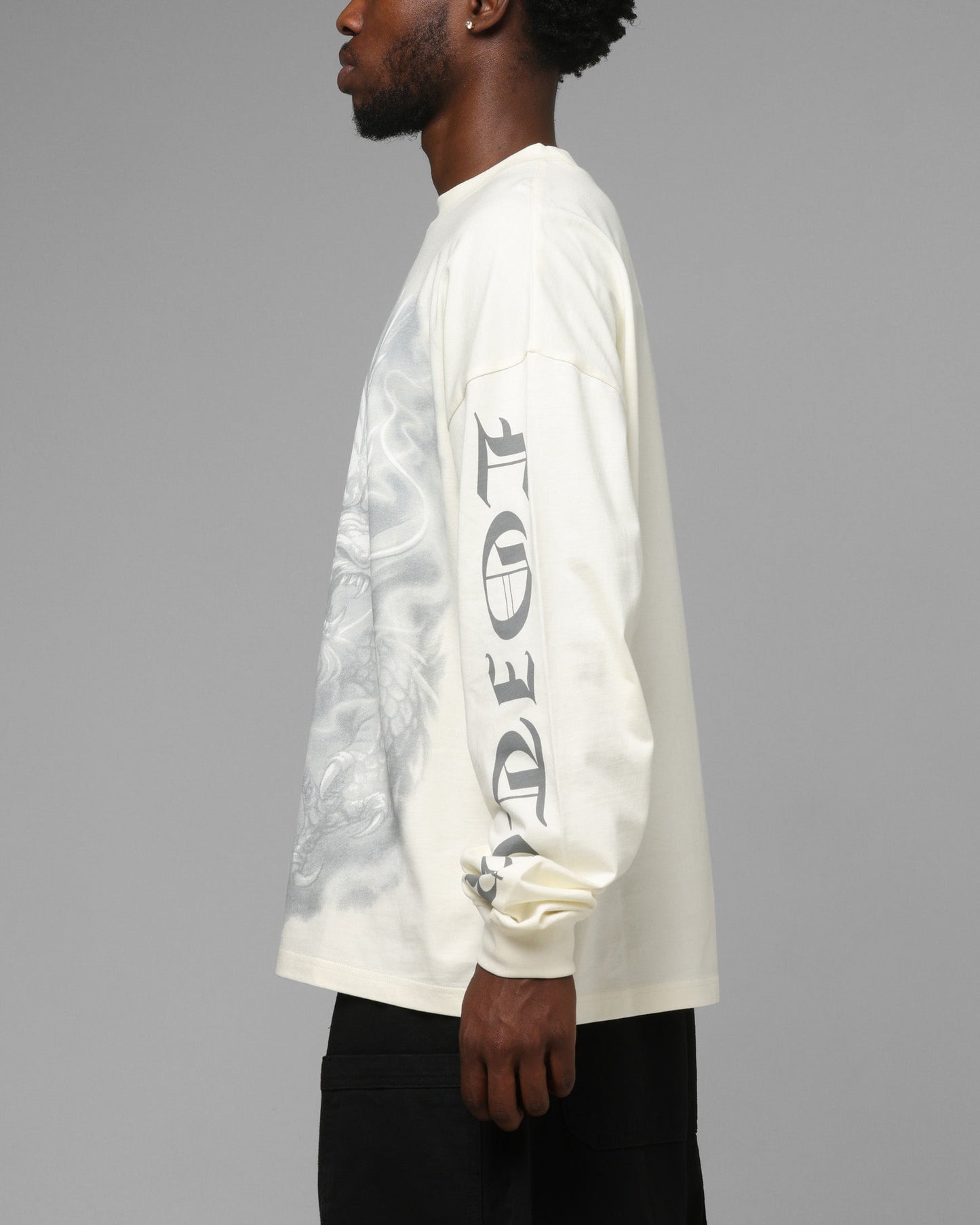 Loiter Drako Airbrish Long Sleeve T-Shirt White