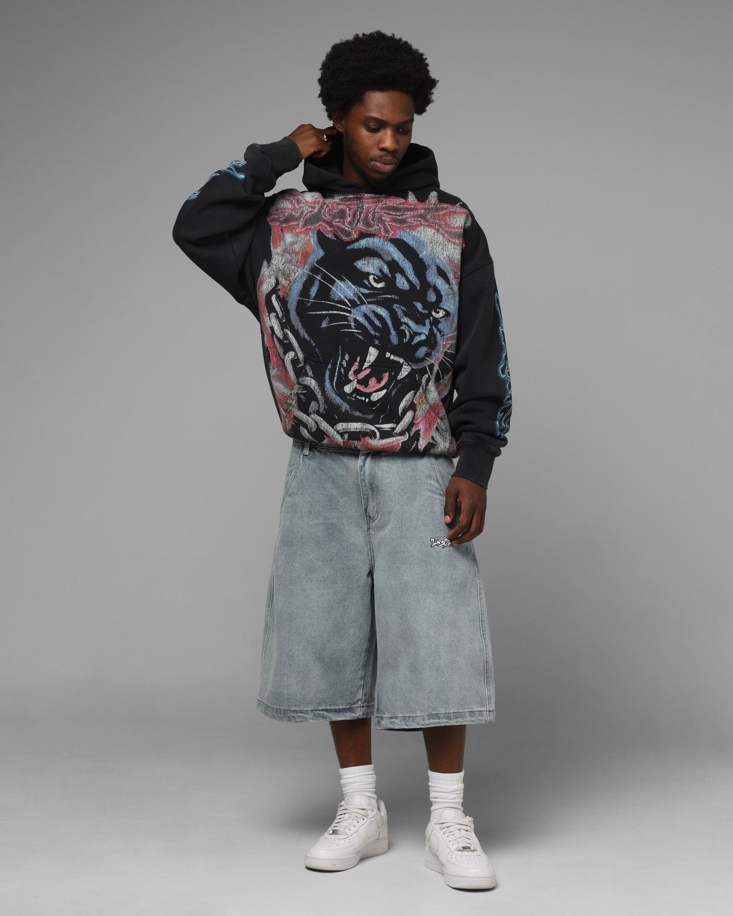 Loiter Panther Airbrush Hoodie Black