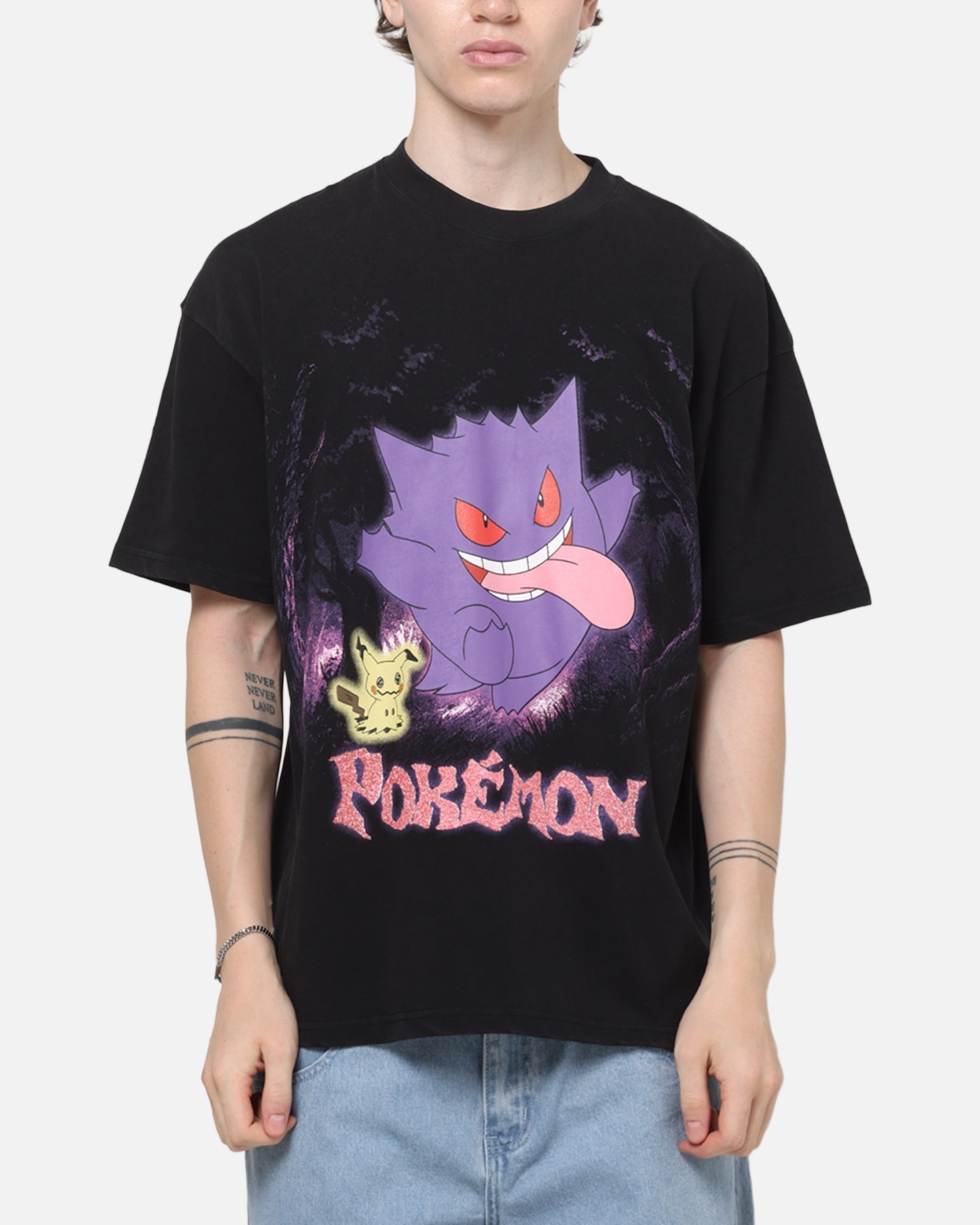 The Pokémon Collection By 73Studio Gengar Mimikyu T-Shirt Black