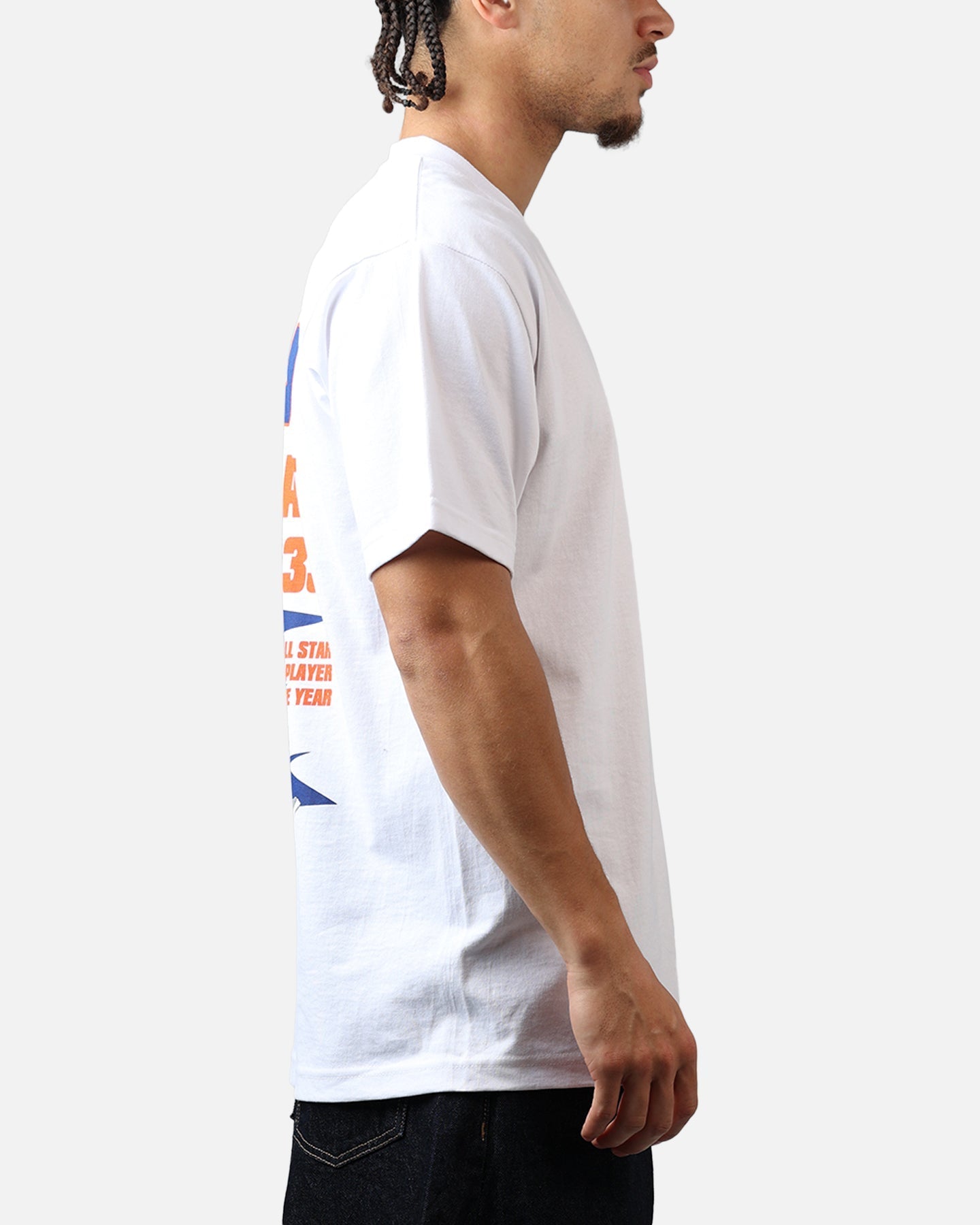 Mitchell & Ness New York Knicks Patrick Ewing Cartoon T-Shirt White