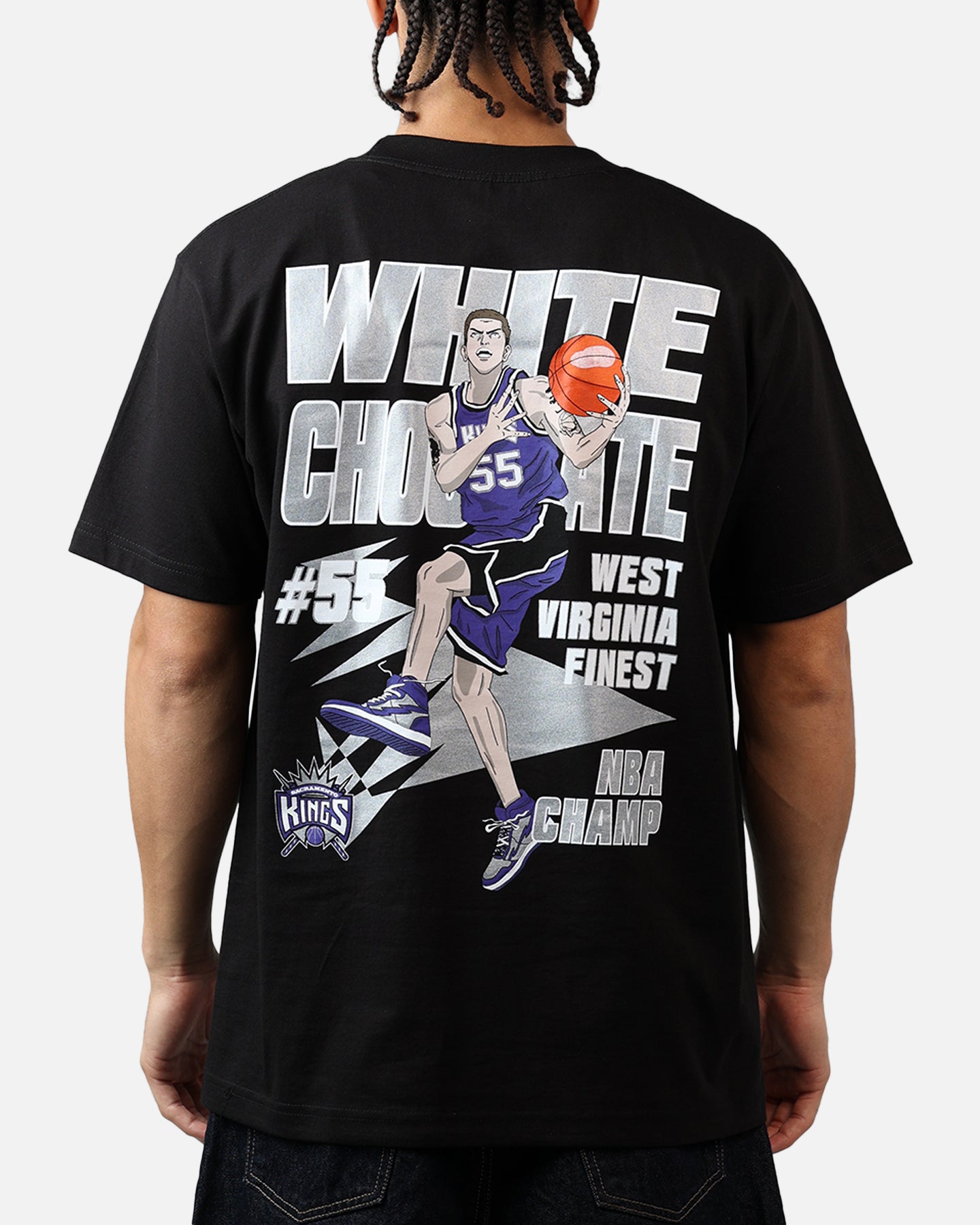 Mitchell & Ness Sacramento Kings Jason Williams Cartoon T-Shirt Black