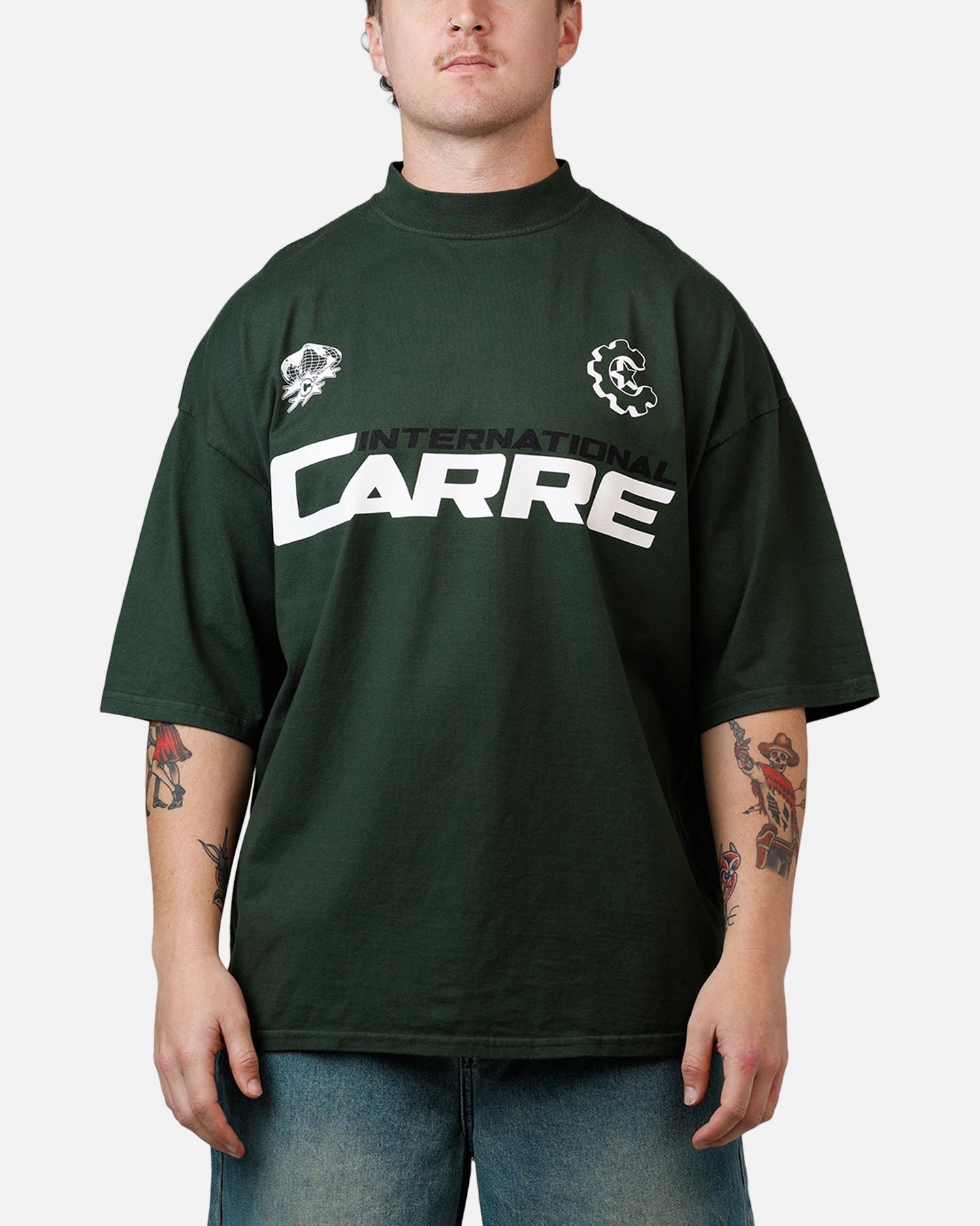 Carre International Globe T-Shirt Forest Green