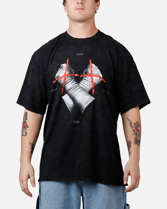 73Studio X WWE Wrestlemania 42 CM Punk T-Shirt Black Acidwash