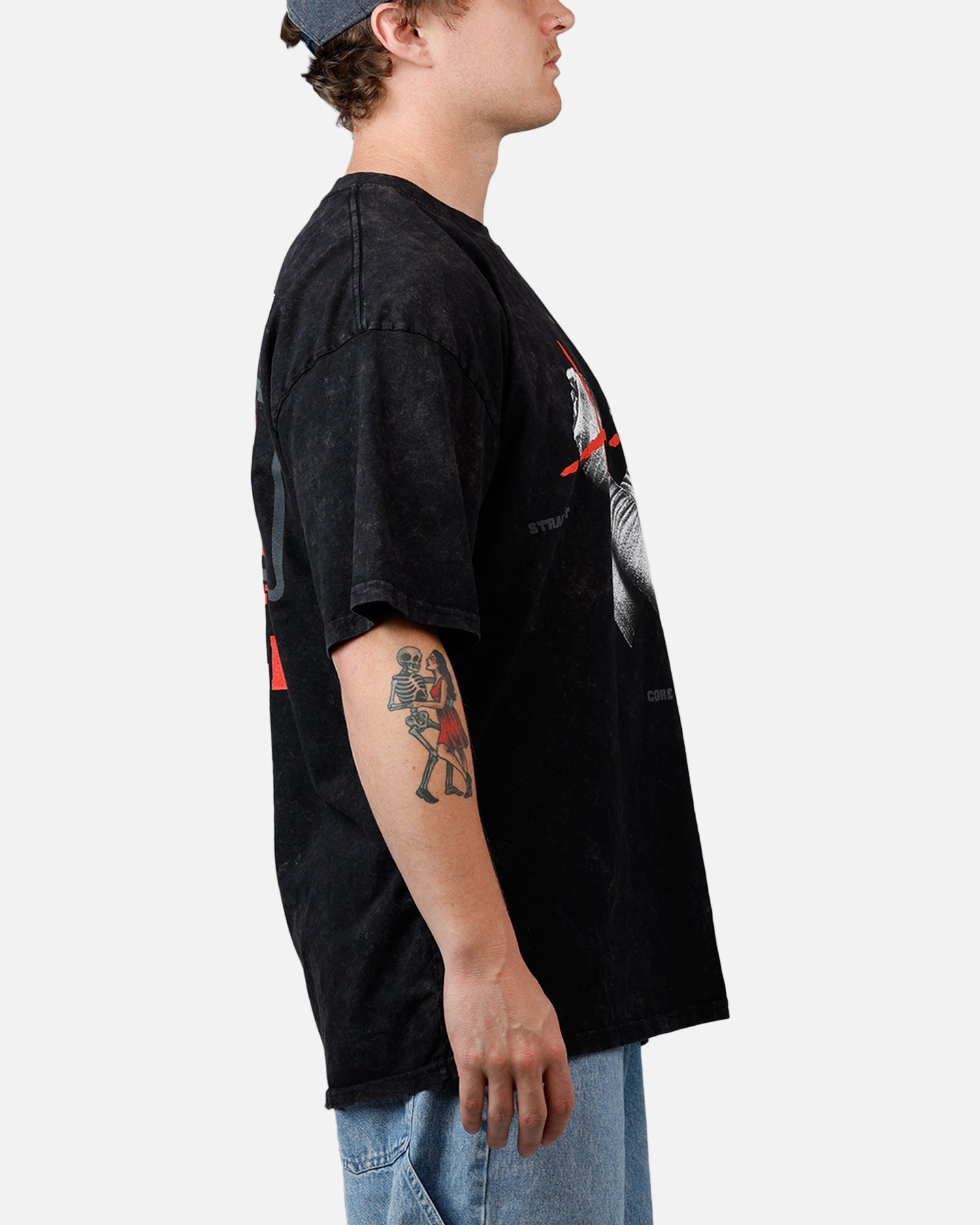 73Studio X WWE Wrestlemania 42 CM Punk T-Shirt Black Acidwash