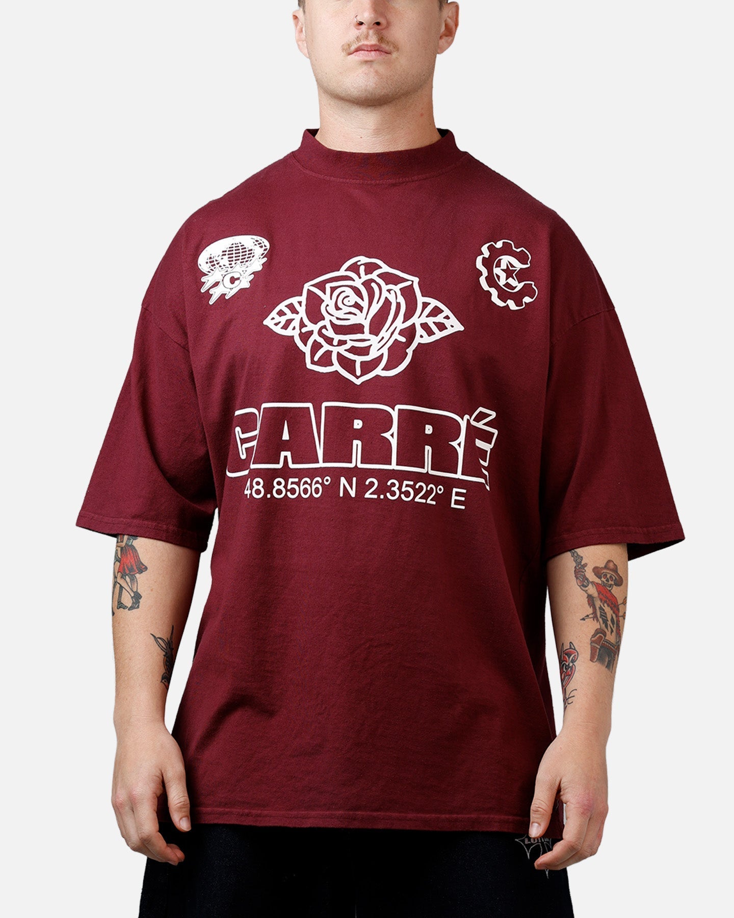 Carre Coordinates T-Shirt Maroon