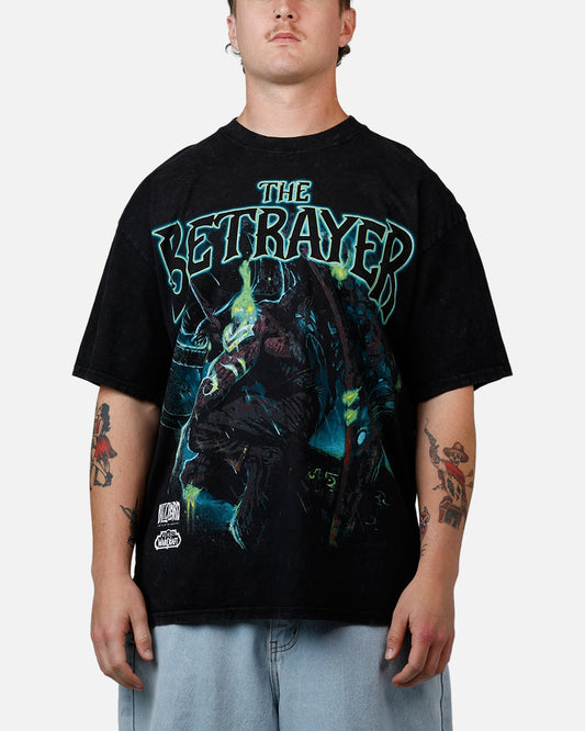 73Studio X World of Warcraft: The Betrayer V2 T-Shirt Black Acidwash