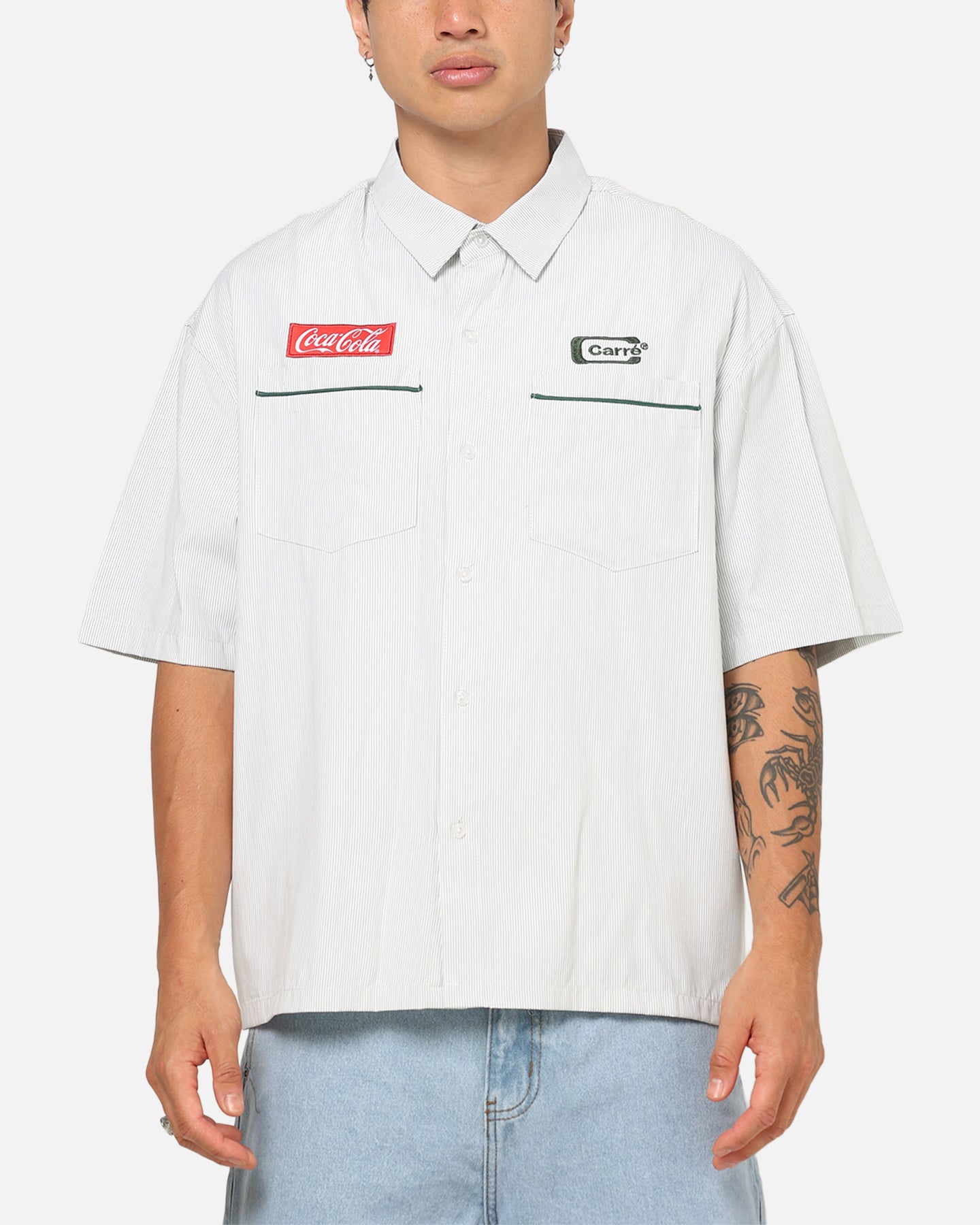 Carre Carré X Coca Cola Road Pilot Button Up Shirt Green