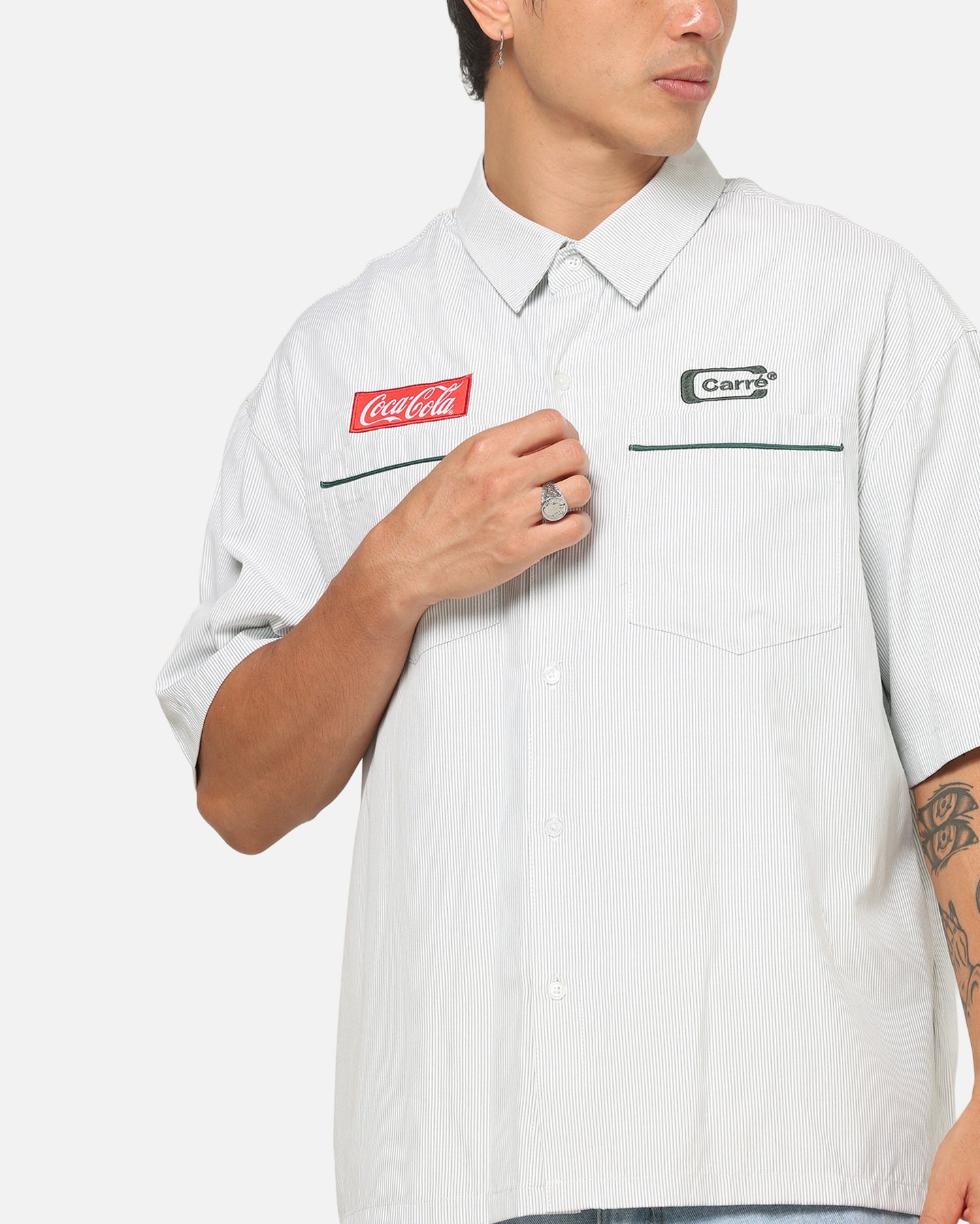 Carre Carré X Coca Cola Road Pilot Button Up Shirt Green