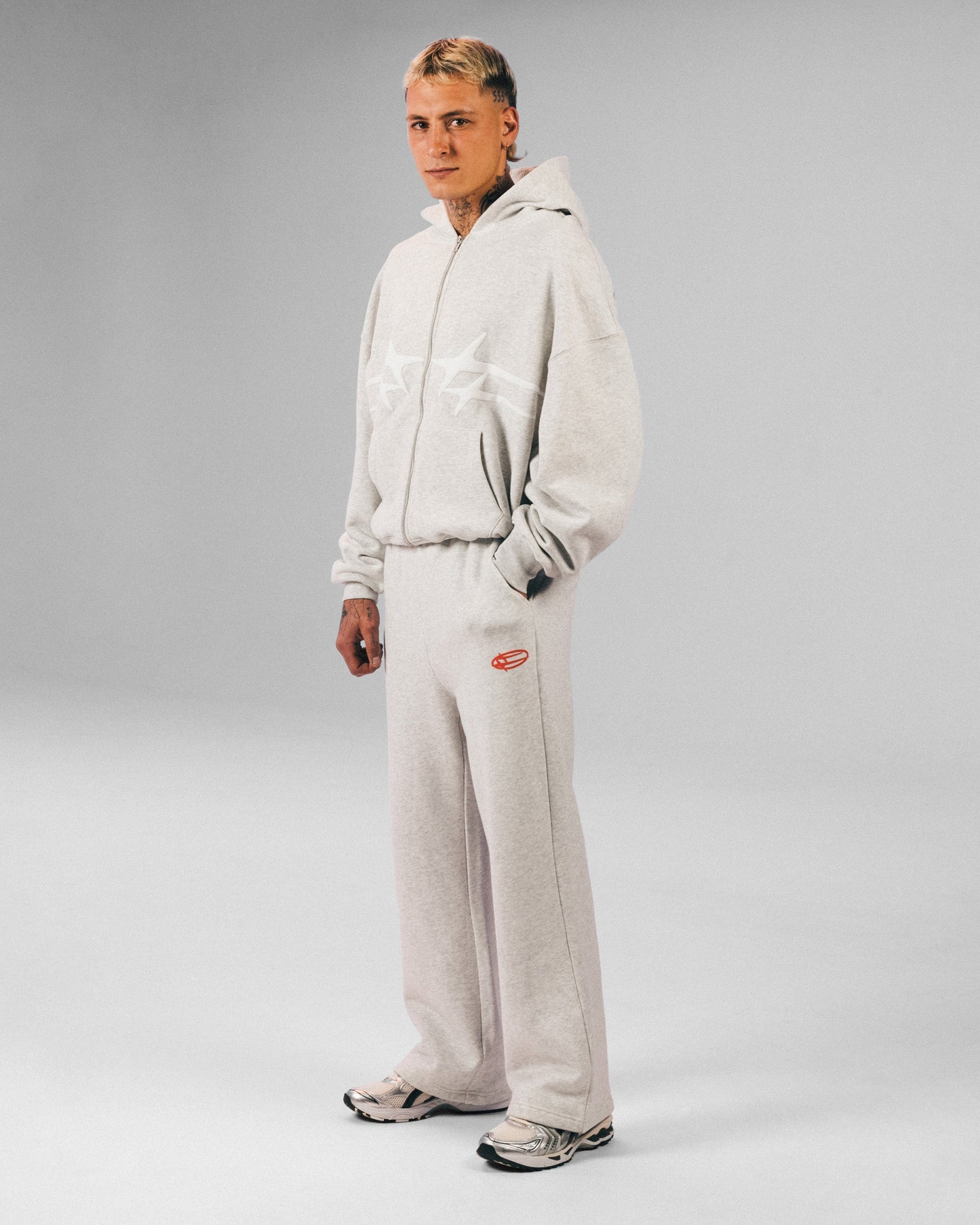Loiter Celestial Sweat Pants Light Grey Marl