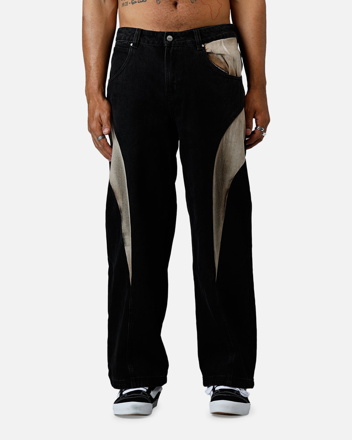 Saint Morta Amplus Workwear Jeans Black/Brown
