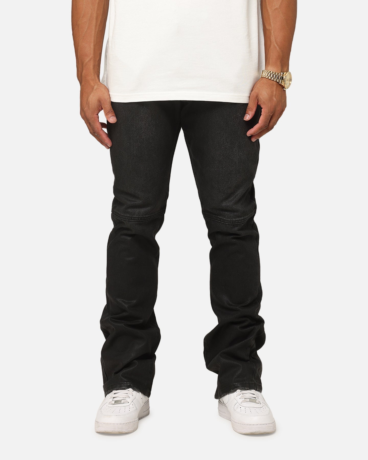 MNML Bootcut Waxed Jeans Black