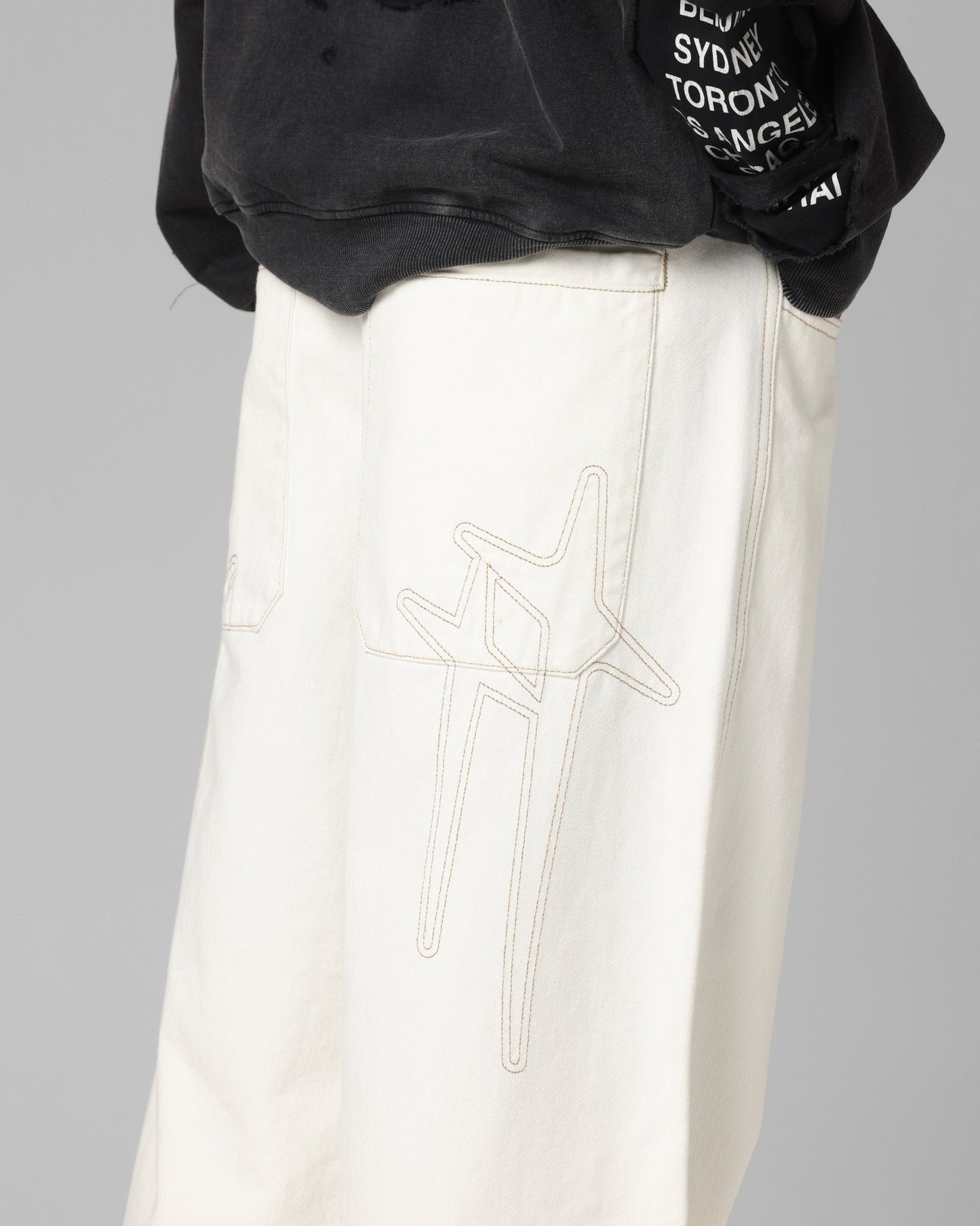 Loiter Star Born Jeans Off White