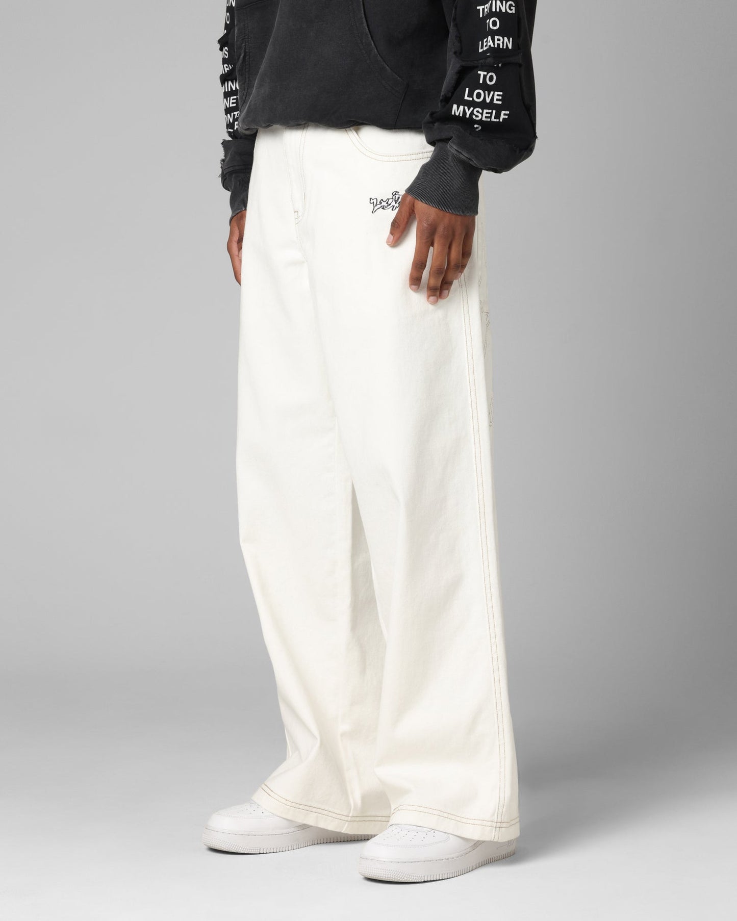 Loiter Star Born Jeans Off White