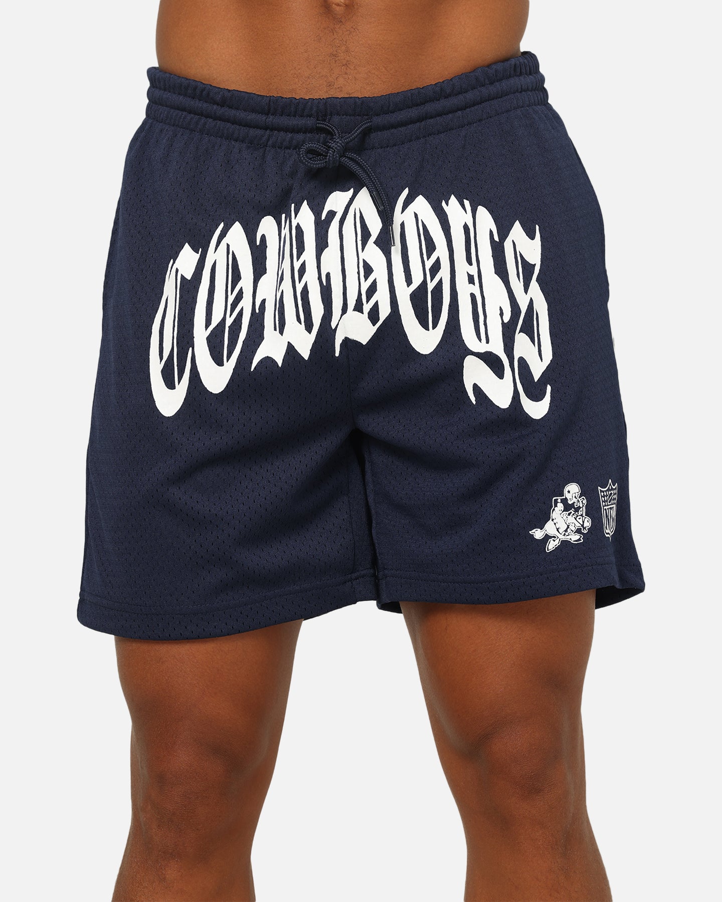 Mitchell & Ness Dallas Cowboys Arch Script Shorts Navy