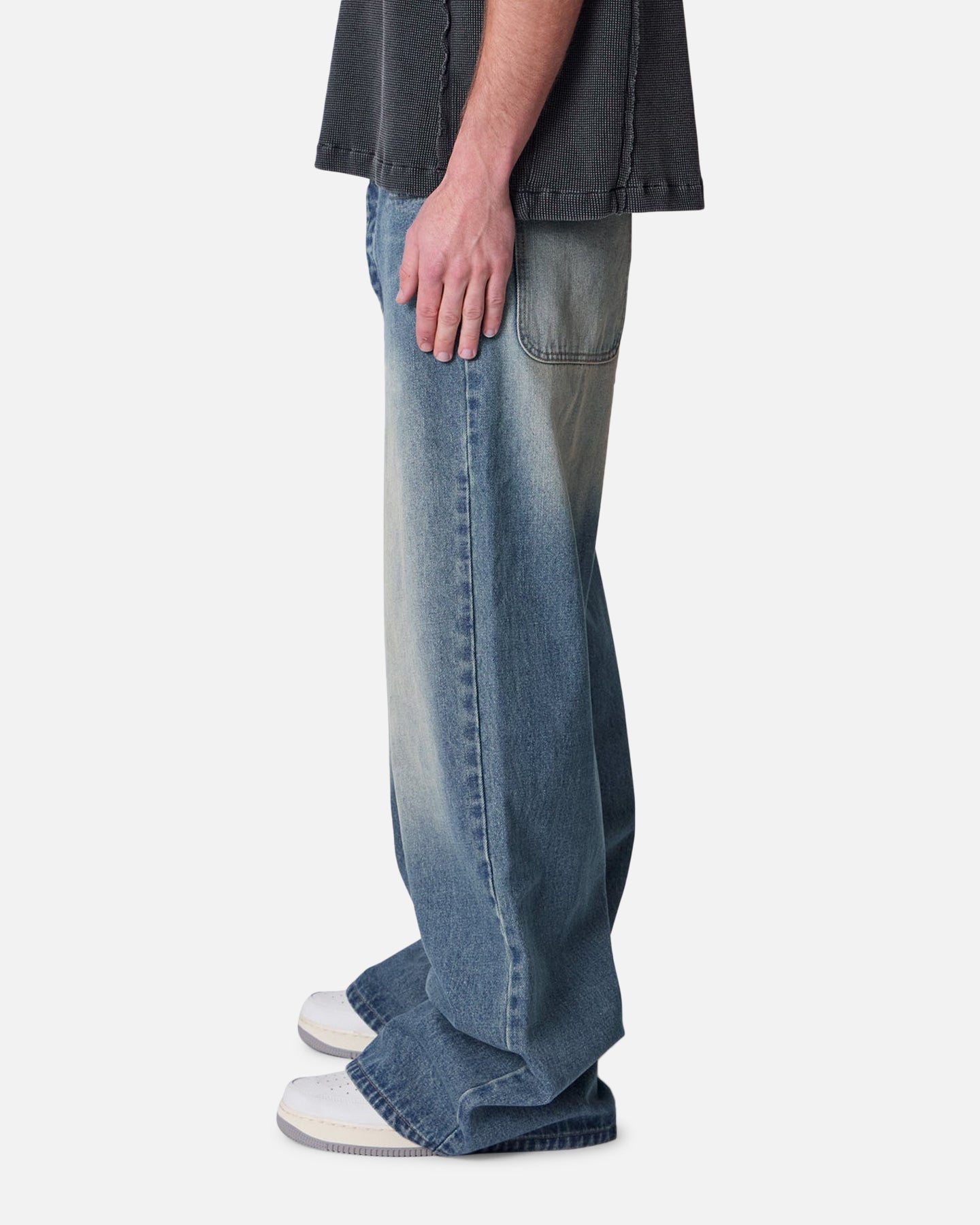 MNML Rave Washed Jeans Medium Blue