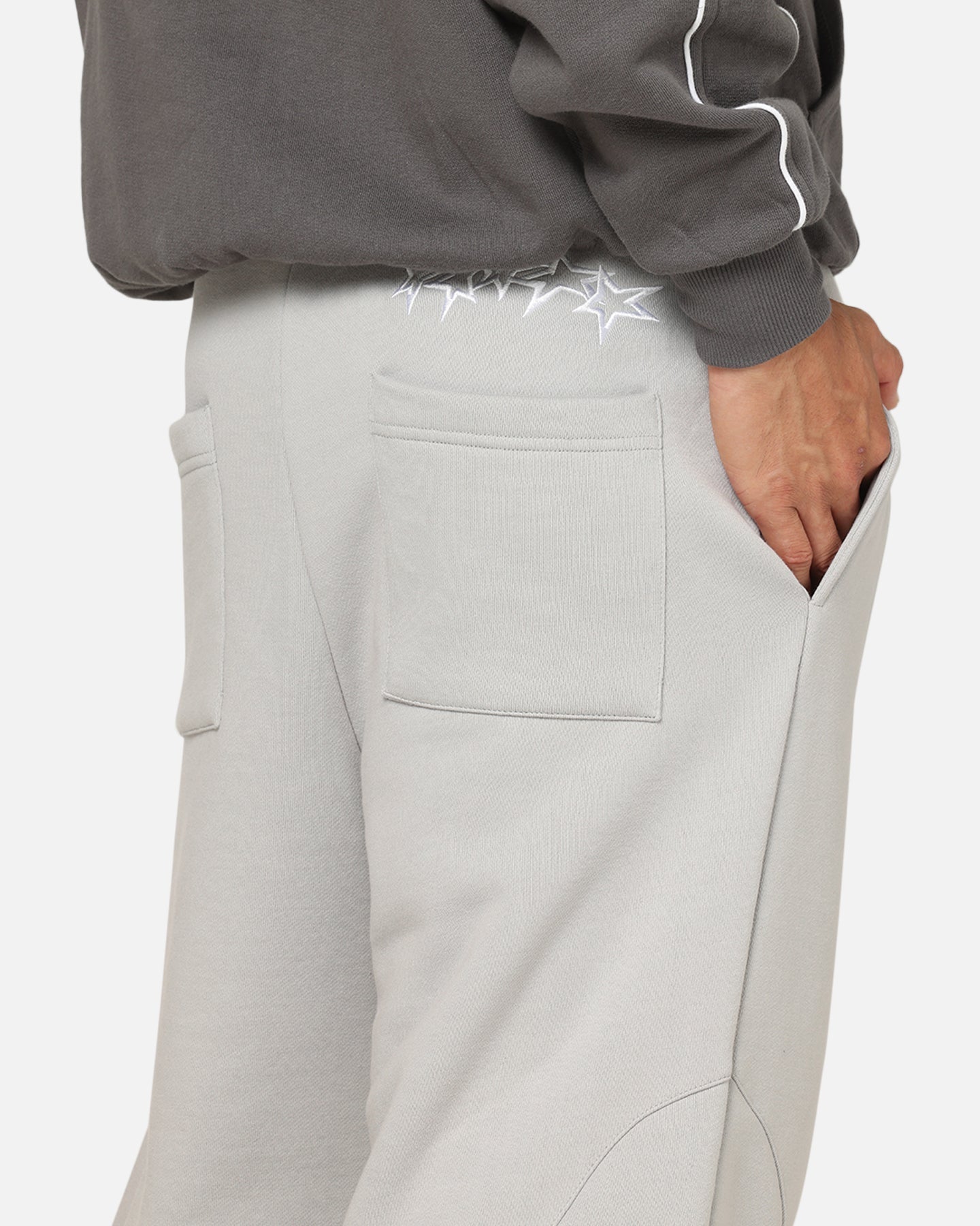 Carre Off Grid Panelled Trackpants Light Grey