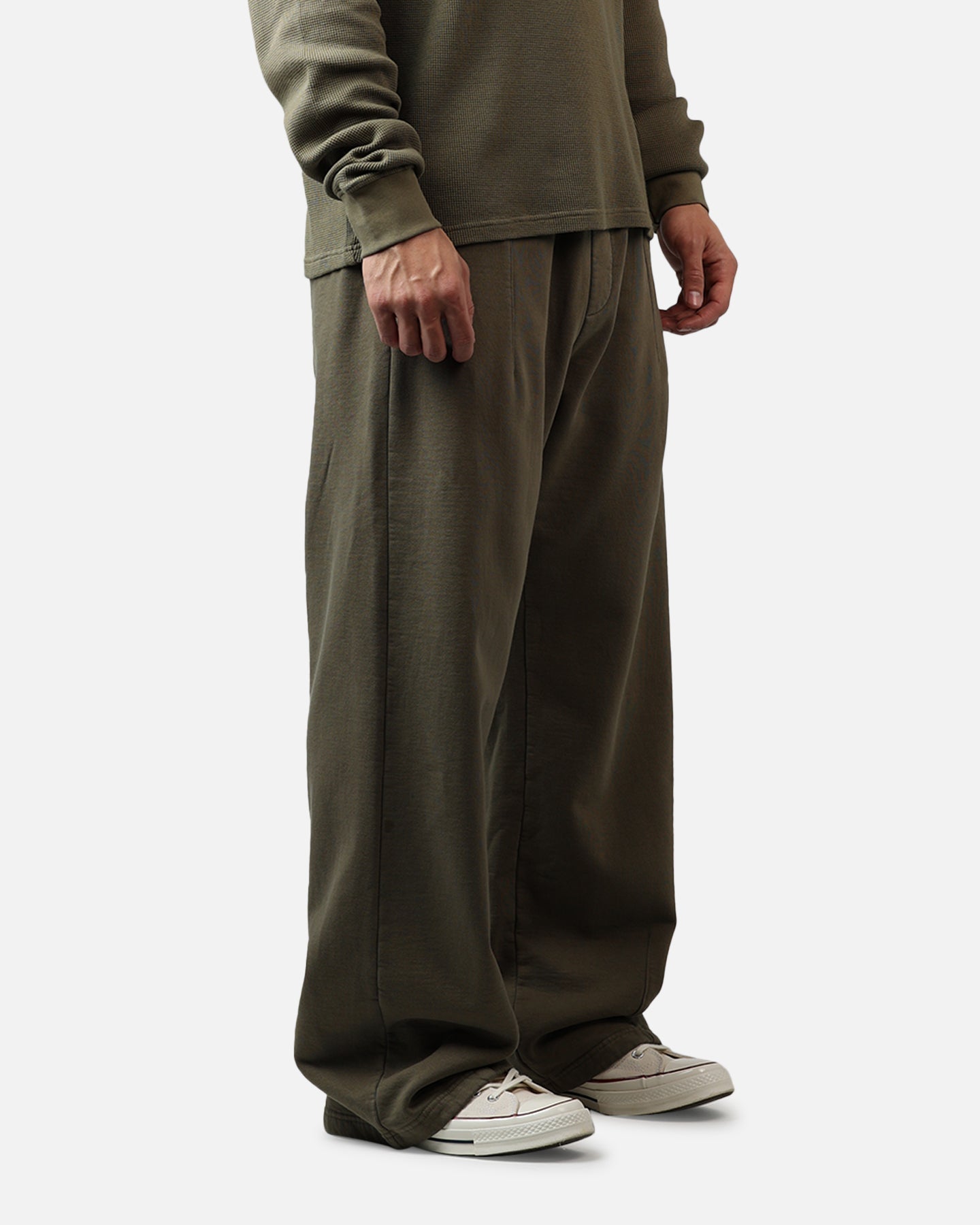 American Thrift Wide Leg Pants Washed Olive