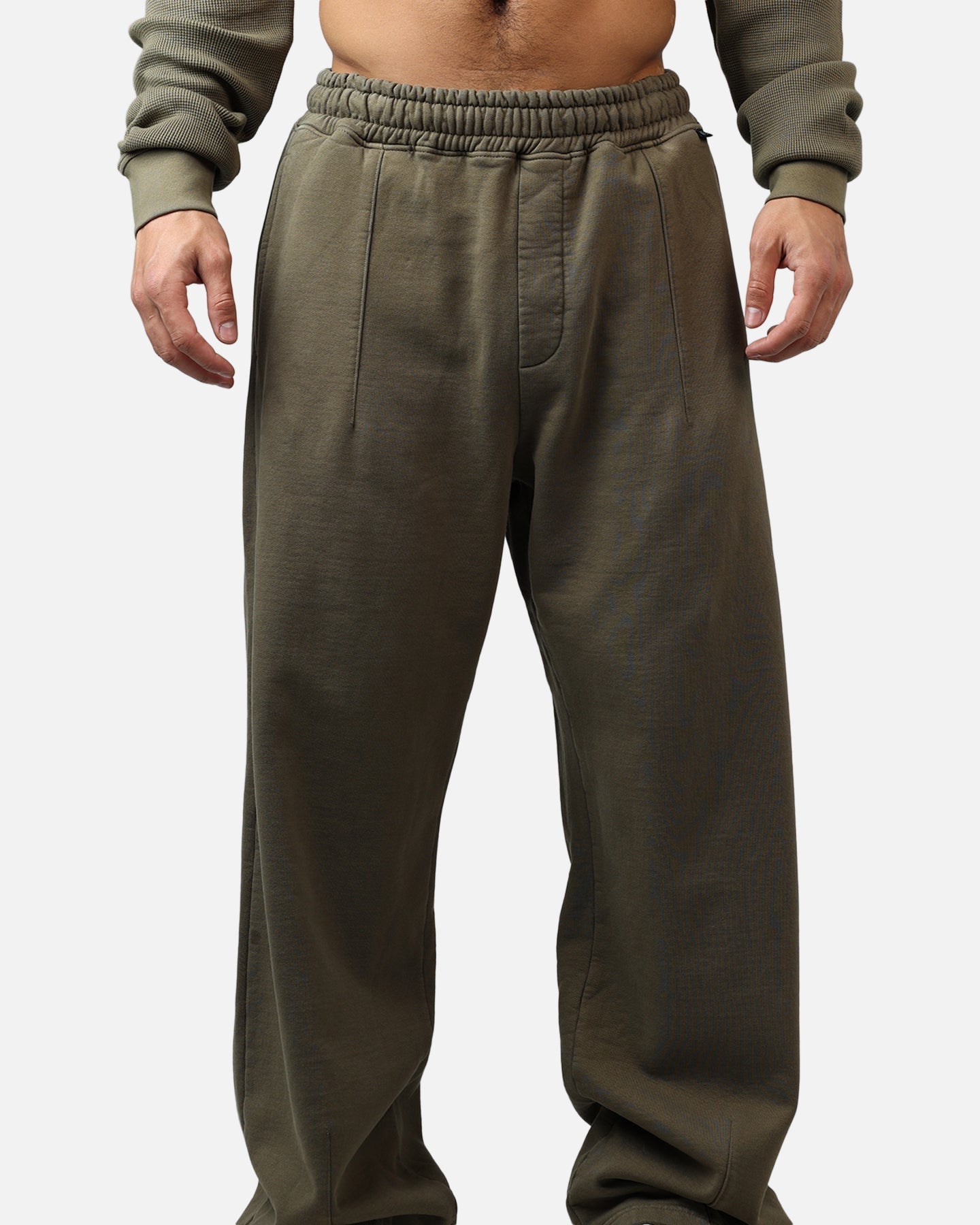 American Thrift Wide Leg Pants Washed Olive
